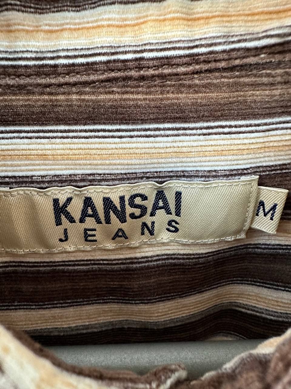 Kansai Yamamoto Jeans Striped Shirt NPE 777 Button Up