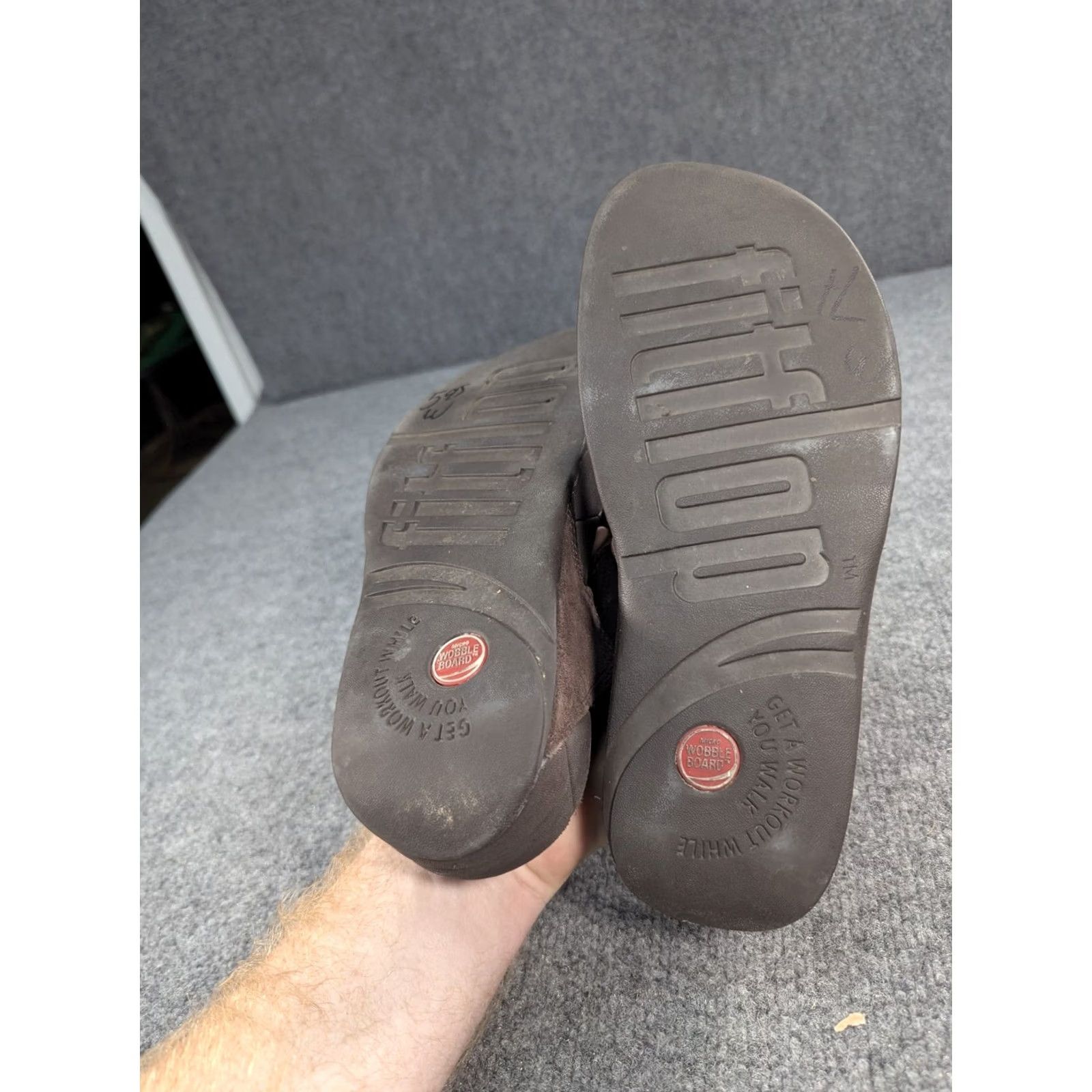 Vintage FITFLOPS WOMENS SANDALS 8 BROWN STYLE 026-030 OASIS Leather Thong Size US 8 / IT 38 - 5 Thumbnail