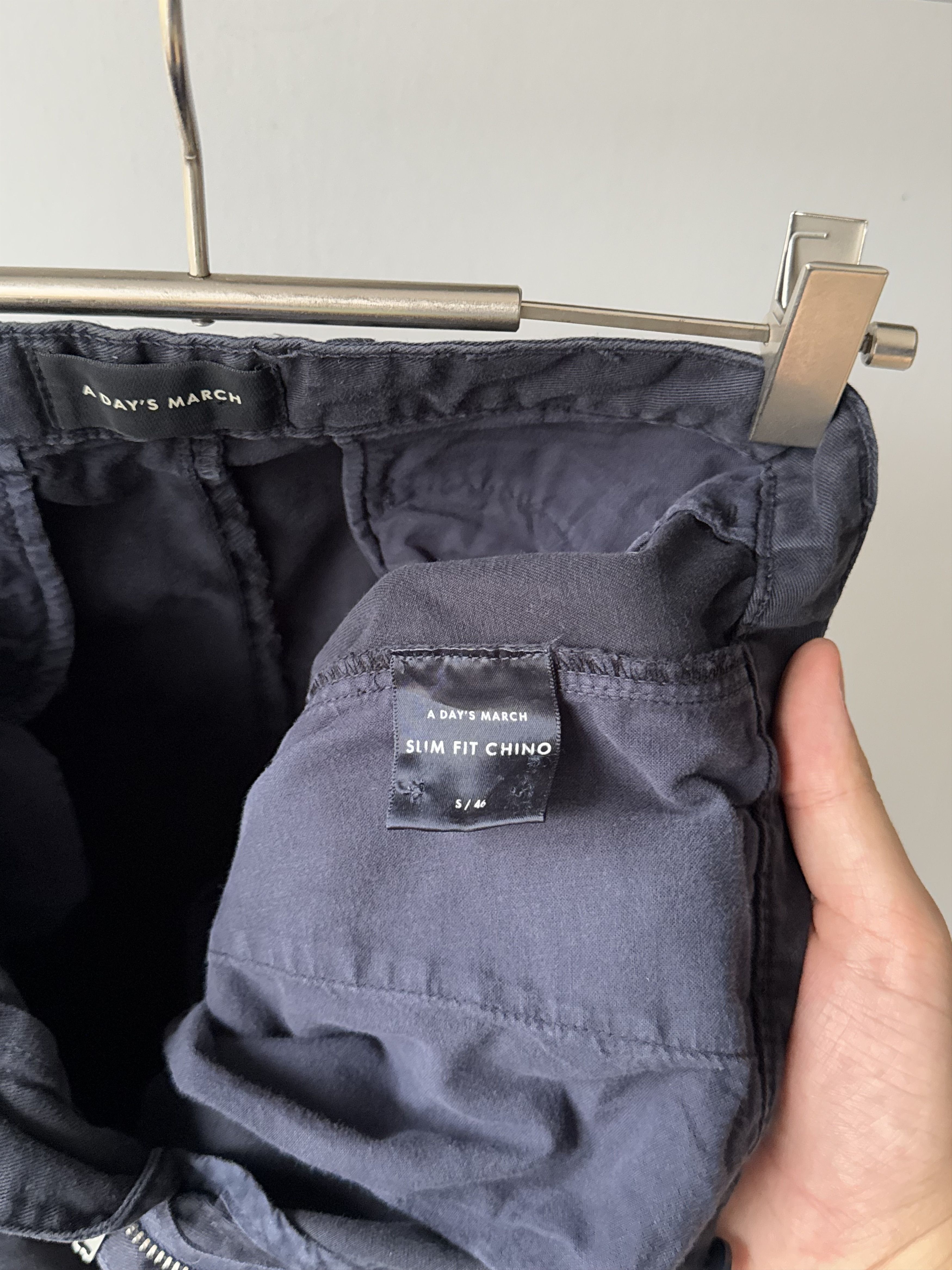 A Day's March A Day's March Classic Navy Slim Fit Chino Trousers Pants Size US 30 / EU 46 - 10 Thumbnail