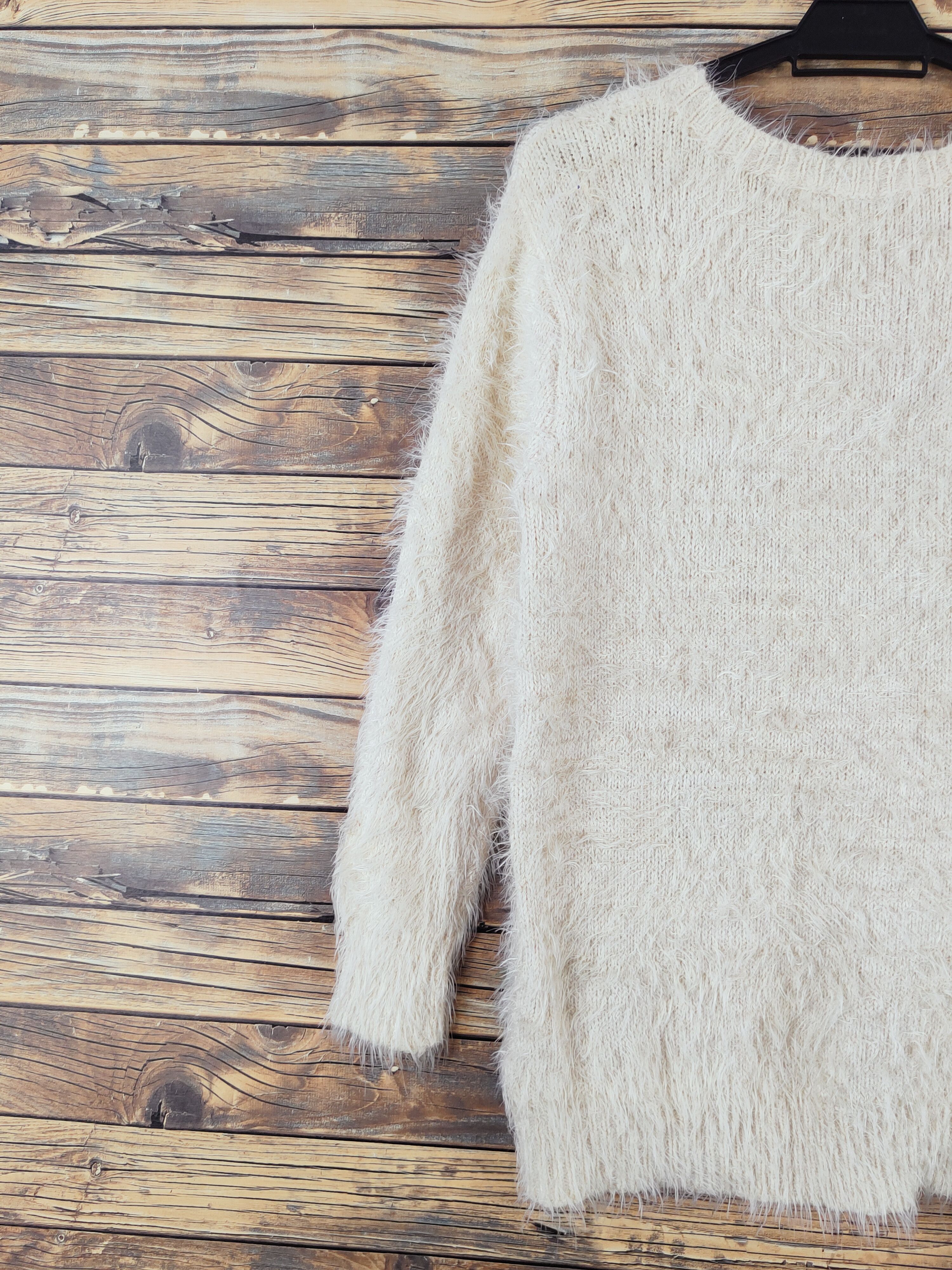 Japanese Brand × Vintage n Beige Shag Shaggy Fur Mohair Knitwear #W974 Size M / US 6-8 / IT 42-44 - 9 Thumbnail