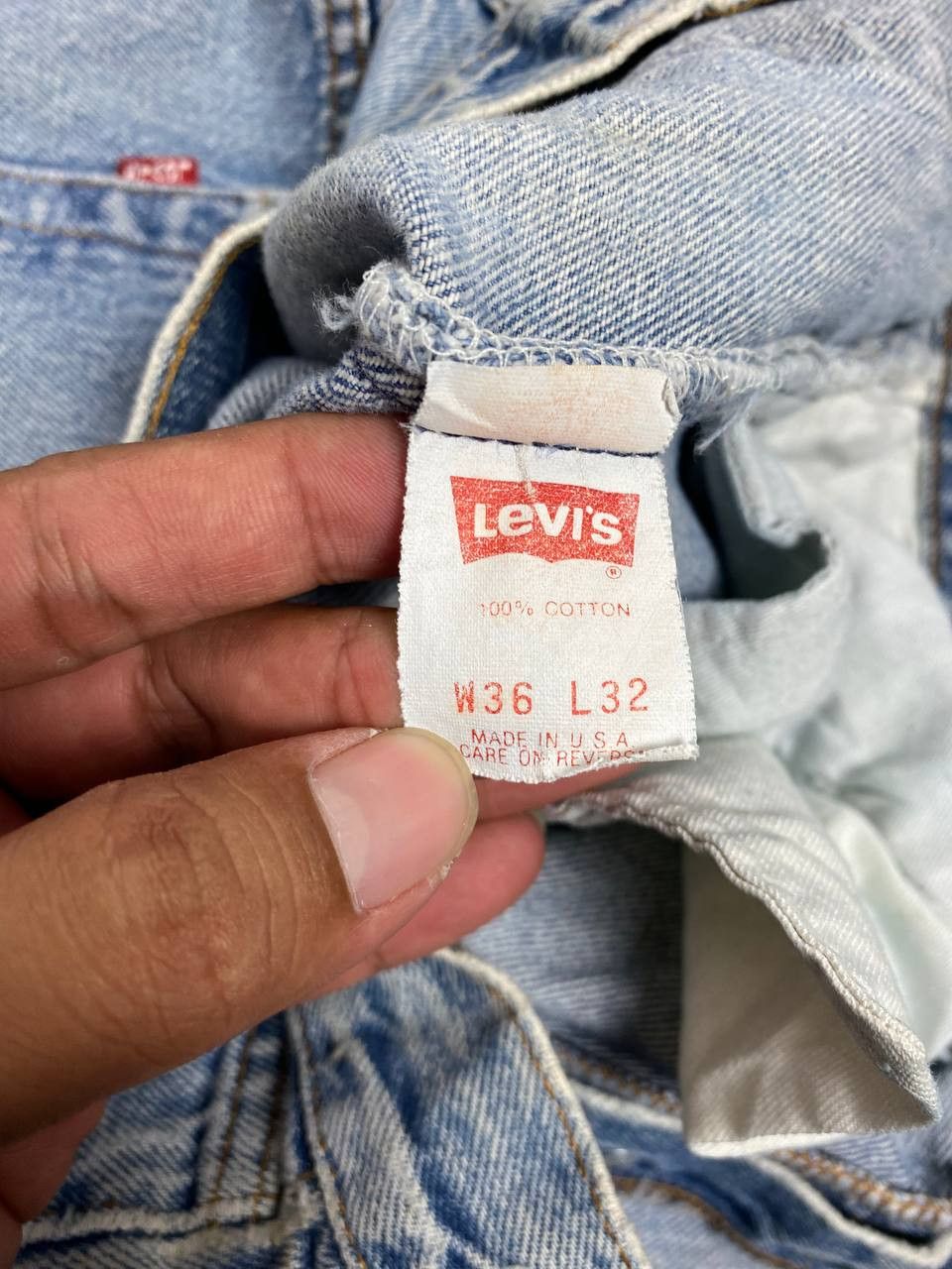 Levi's vintage levis 501 distressed denim nice design Size US 34 / EU 50 - 18 Thumbnail