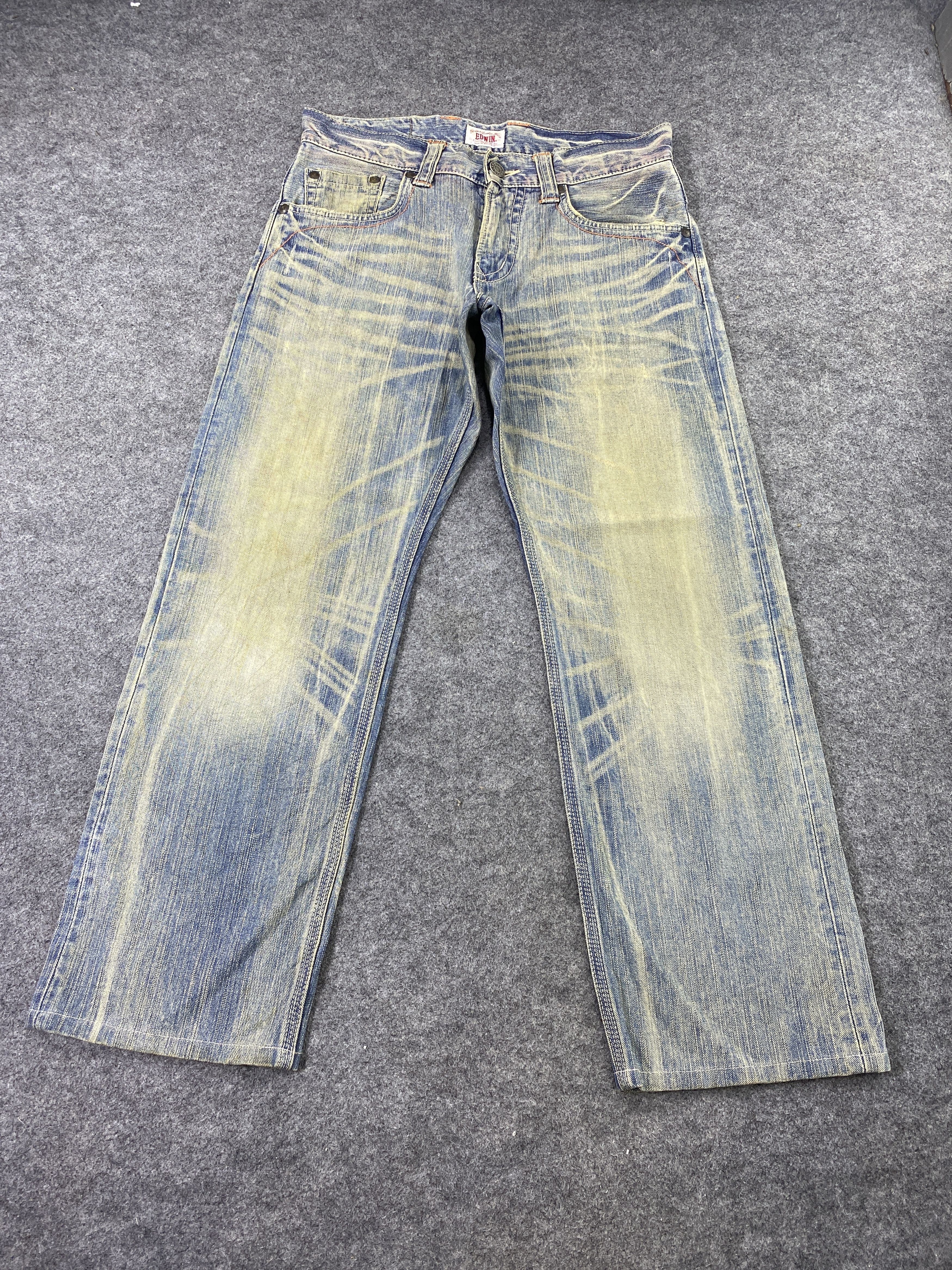 Edwin Edwin XV Blue Wash Denim - J977 Size US 34 / EU 50 - 2 Thumbnail