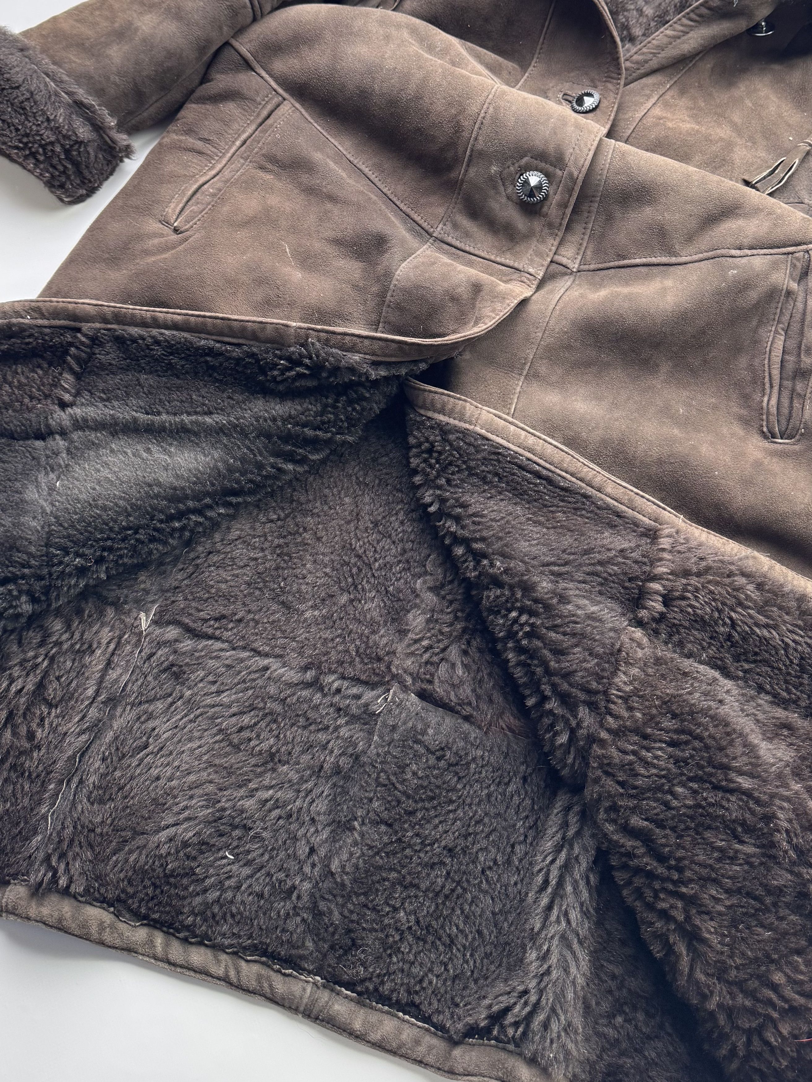 Vintage Vintage Real Sheepskin Hooded Coat B524(V22)E2 Size M / US 6-8 / IT 42-44 - 6 Thumbnail