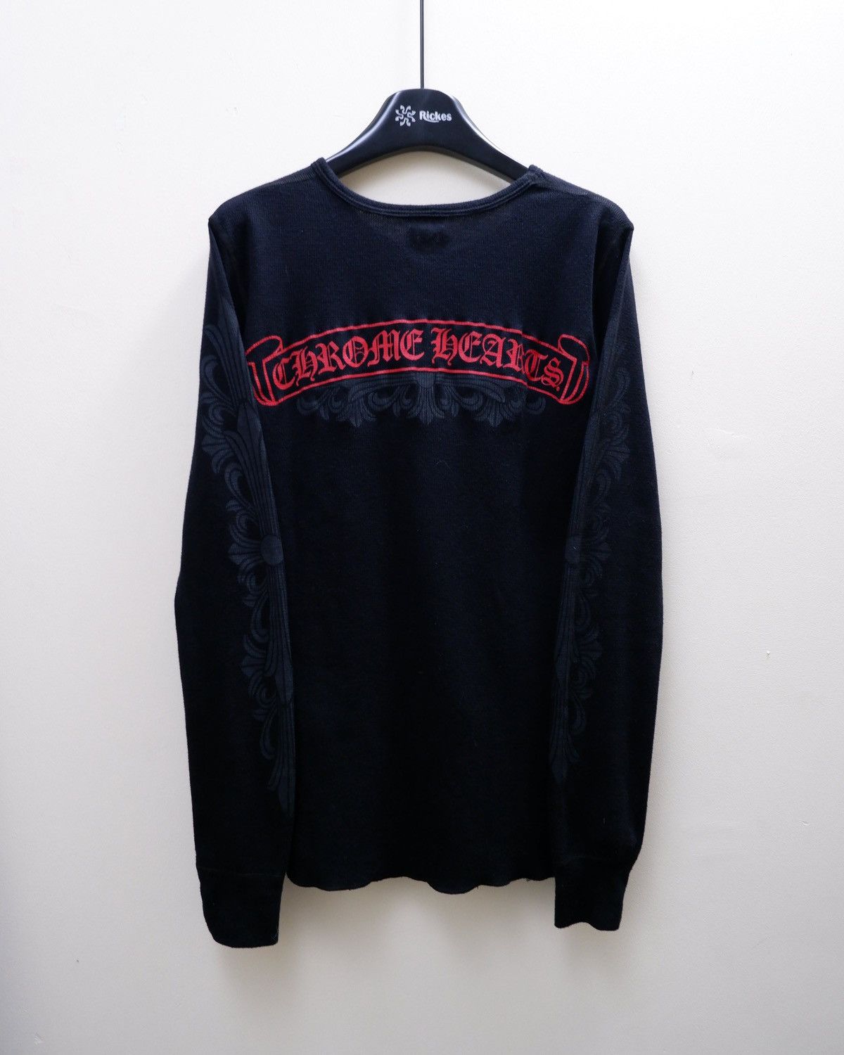 な*お様 chrome hearts thermal T Chrome Hearts Thermal Red Leather Cross Patch Tshirt