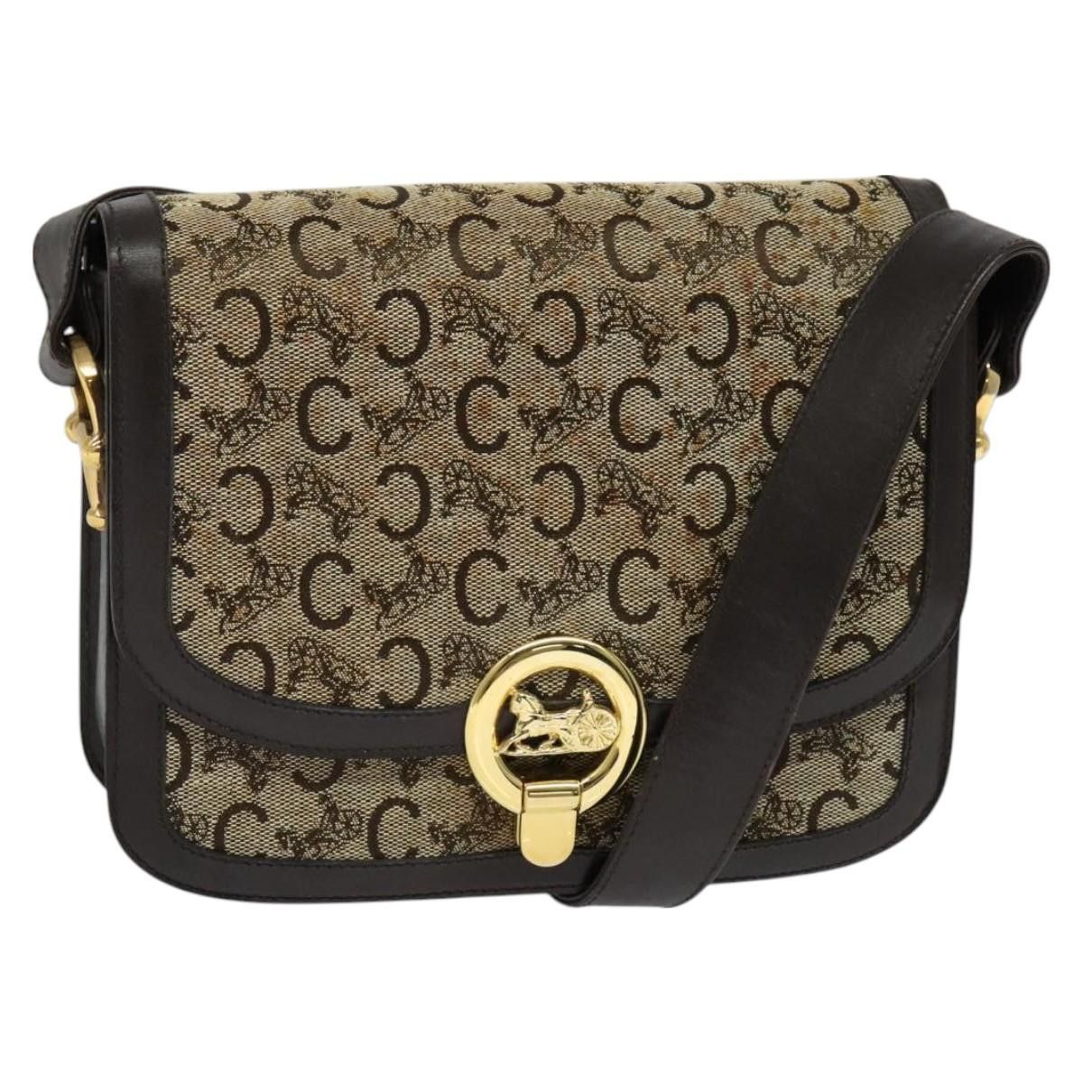 Celine CELINE C Sulky Shoulder Bag Canvas Brown Gold Size ONE SIZE - 1 Thumbnail