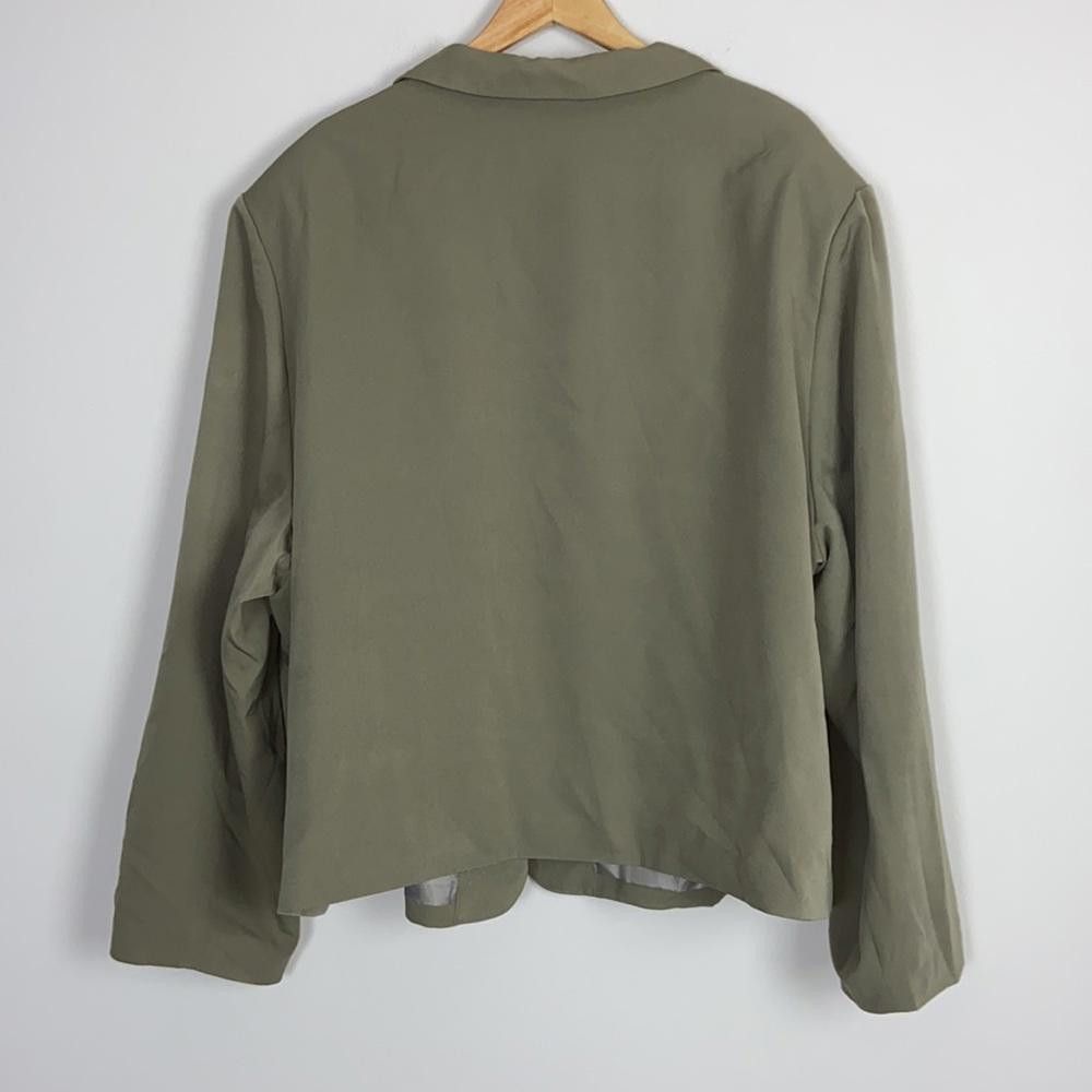 Designer Prettylittlething l NWT Khaki Front Tie Blazer Size 26 Size 4XL / US 24-26 - 9 Thumbnail