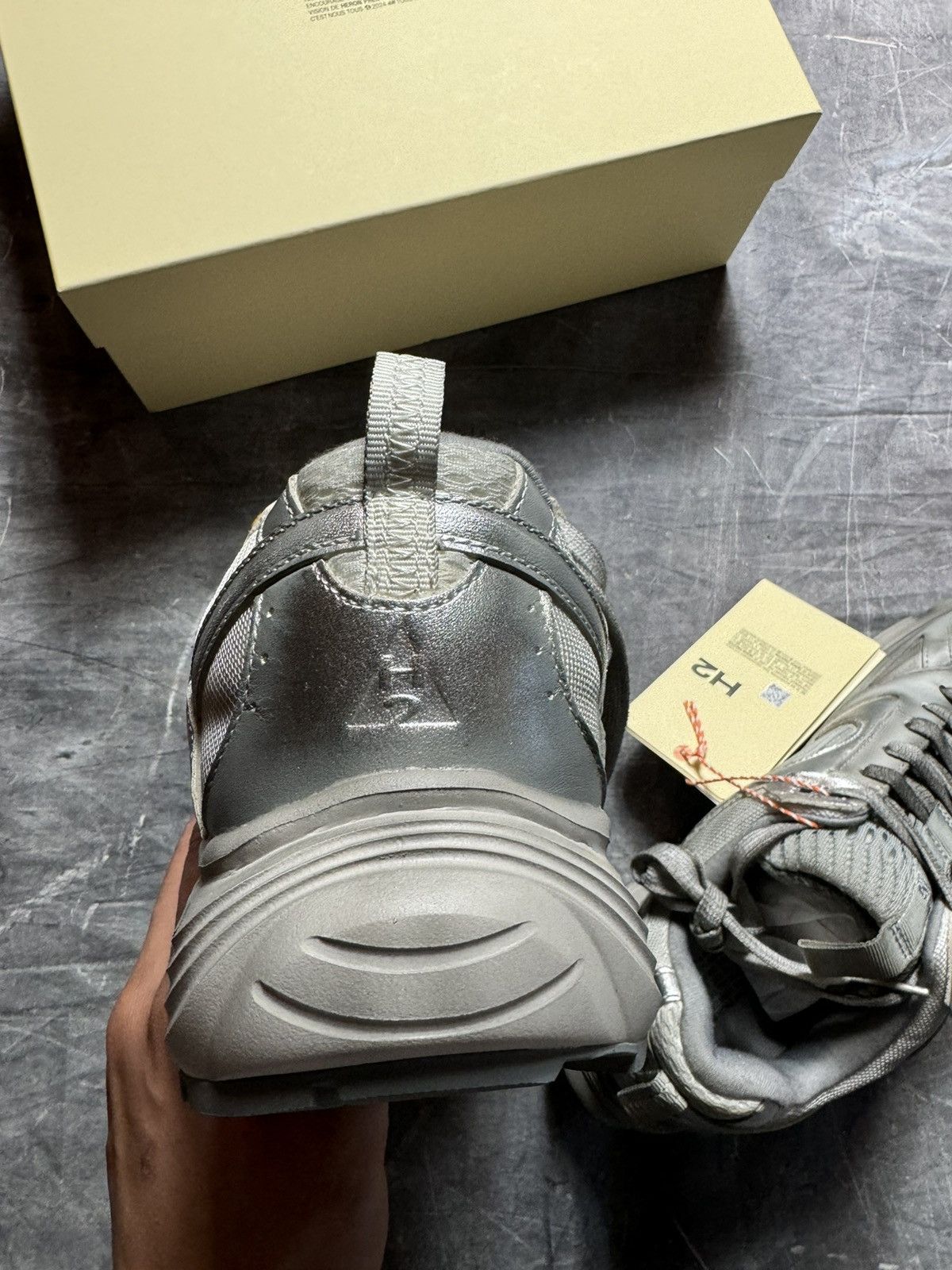 Heron Preston H2 by Heron Preston Chunky Sneakers in Silver Size US 12 / EU 45 - 4 Thumbnail