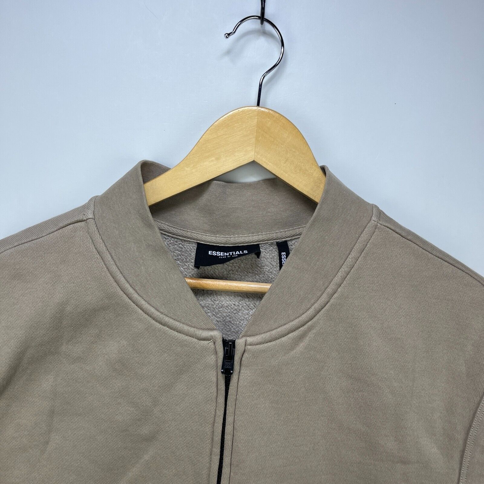 Fear of God × Vintage Essentials Fear of God Full Zip Up Sweatshirt Medium Beige Size US M / EU 48-50 / 2 - 3 Thumbnail