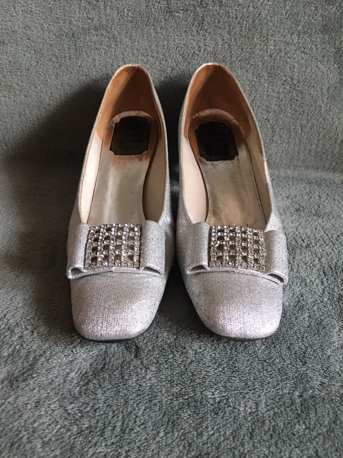 Dior Souliers Christian Dior Vintage Cristal Silver Pump Heels 6 Size US 6 / IT 36 - 2 Thumbnail