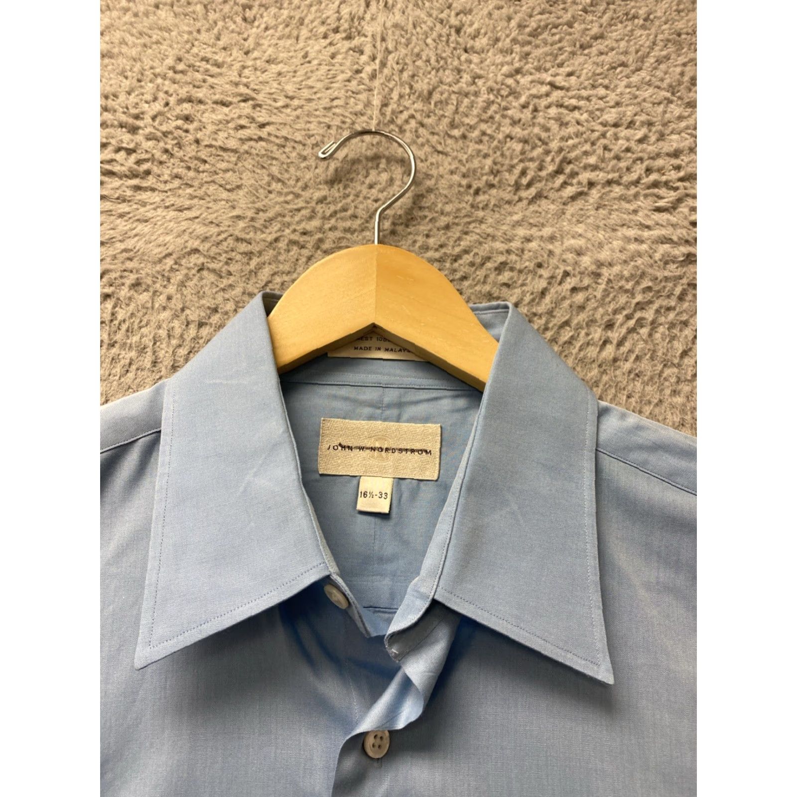 Nordstrom Vintage John W. Nordstrom Turquoise Button Shirt Mens L 16.5 33 Classic /160-40 Size US L / EU 52-54 / 3 - 3 Thumbnail
