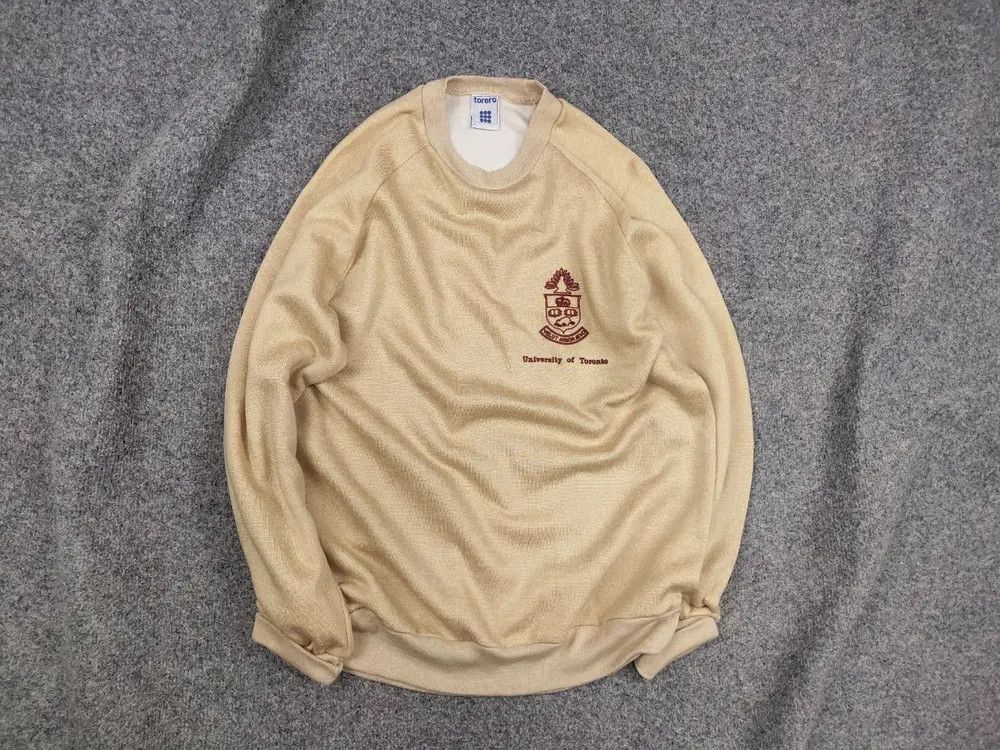 Vintage Vintage University of Toronto Crew Check Sweatshirt Y2K Size US L / EU 52-54 / 3 - 1 Thumbnail