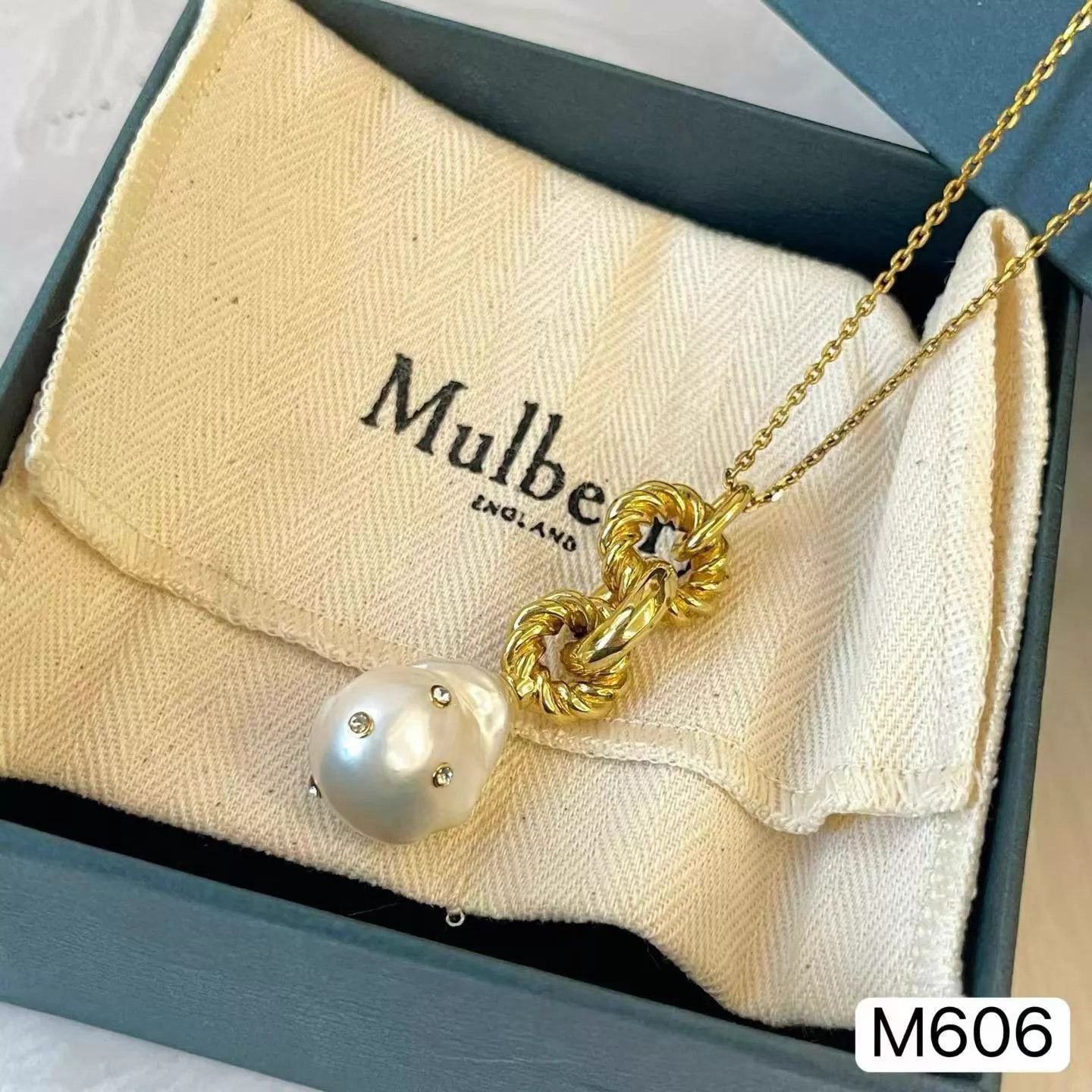 Mulberry mulberry rare pearl necklace new adj 46-51cm w/box dustbag Size ONE SIZE - 4 Thumbnail