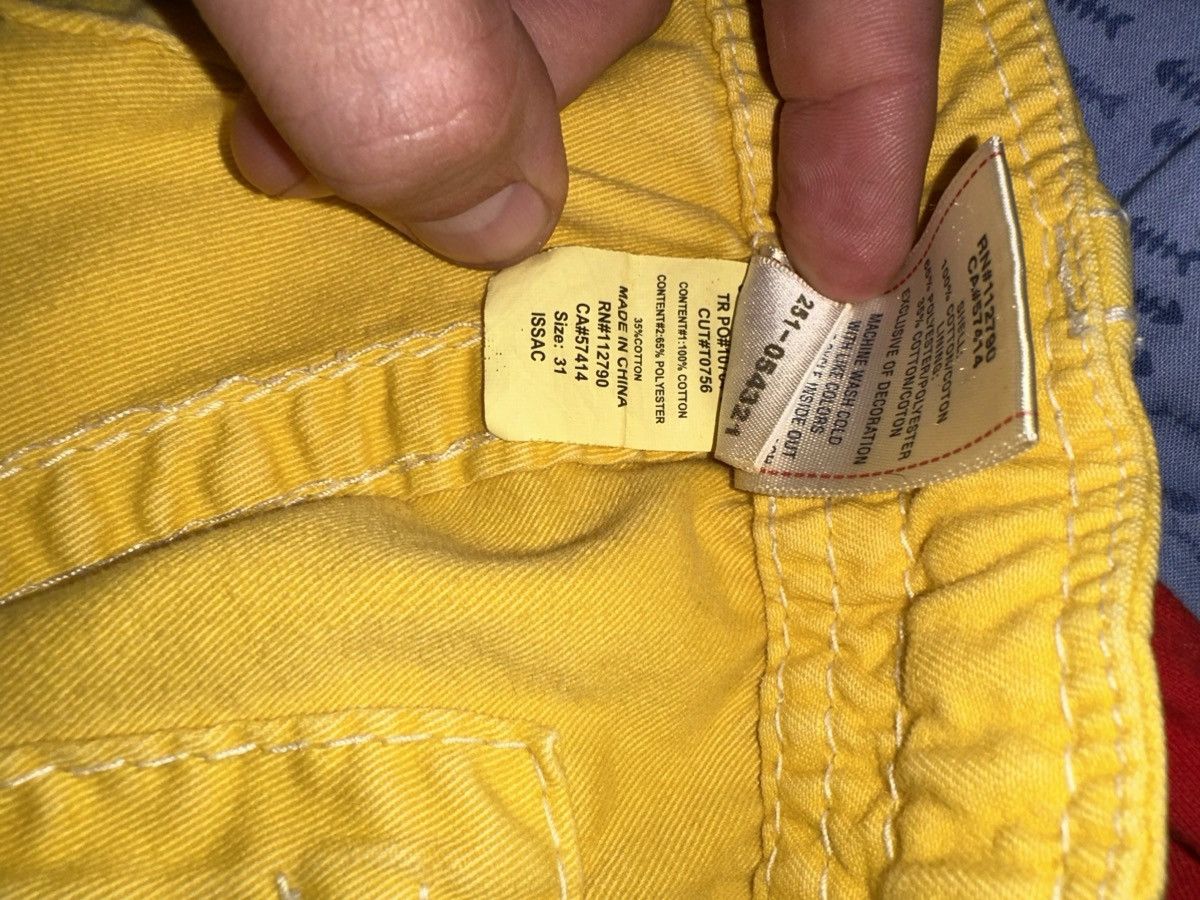 True Religion True Religion Jean Shorts Y2K Yellow Jorts Streetwear Grail Size US 31 - 7 Thumbnail