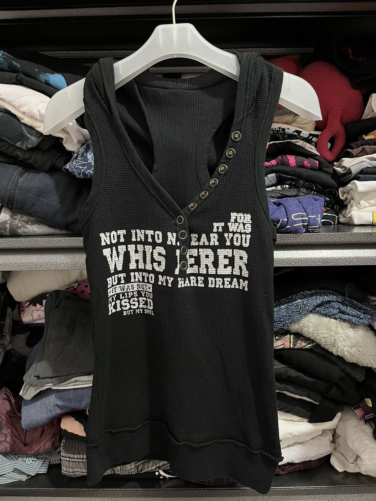 Japanese Brand Japanese poem tank top hoodie LGB STYLED Size S / US 4 / IT 40 - 1 Thumbnail