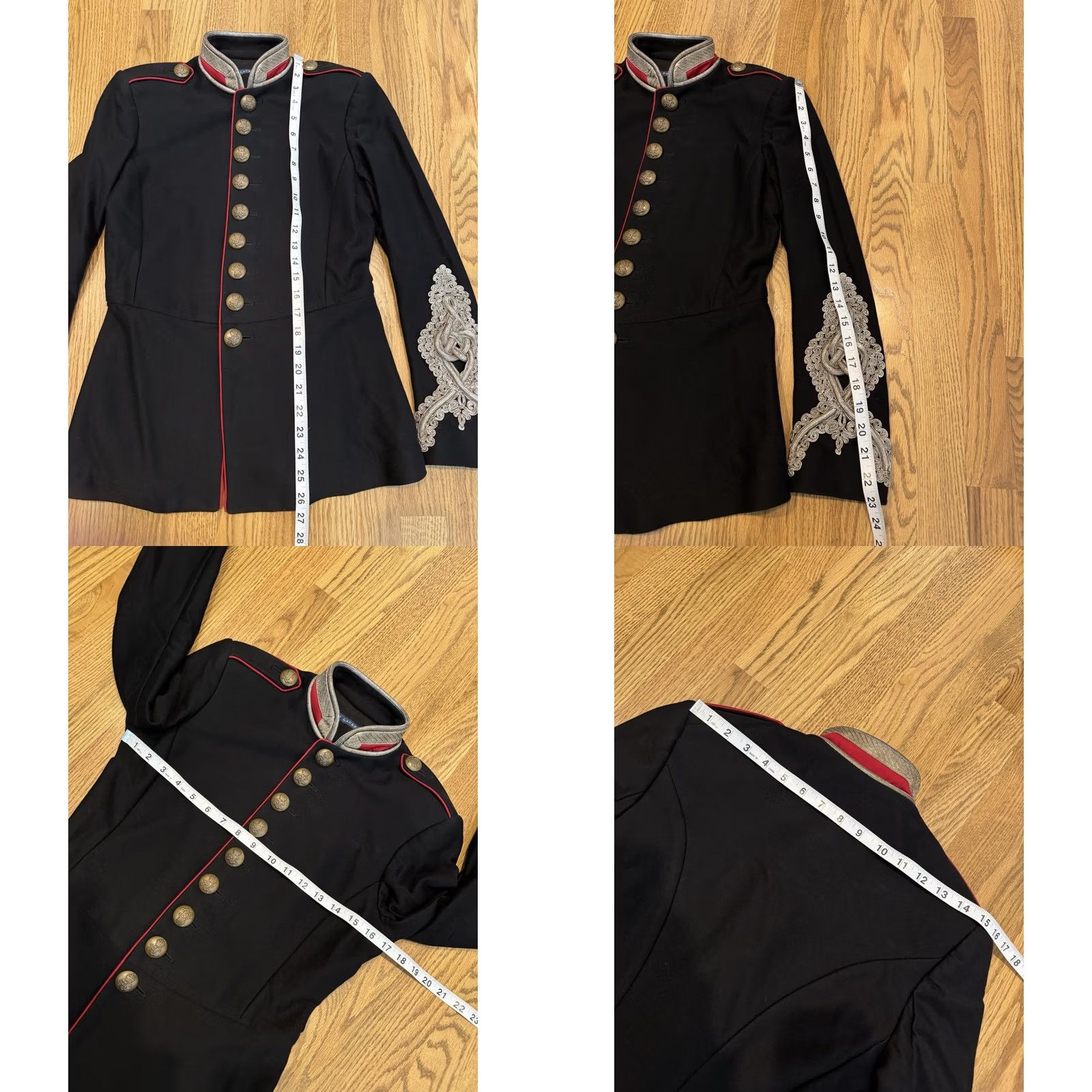 Ralph Lauren Ralph Lauren Military Jacket Women’s Sz 4 Cotton Metallic Cord Embellished Black Buttoned Crewneck/Long Sleeve жен Size S / US 4 / IT 40 - 8 Thumbnail