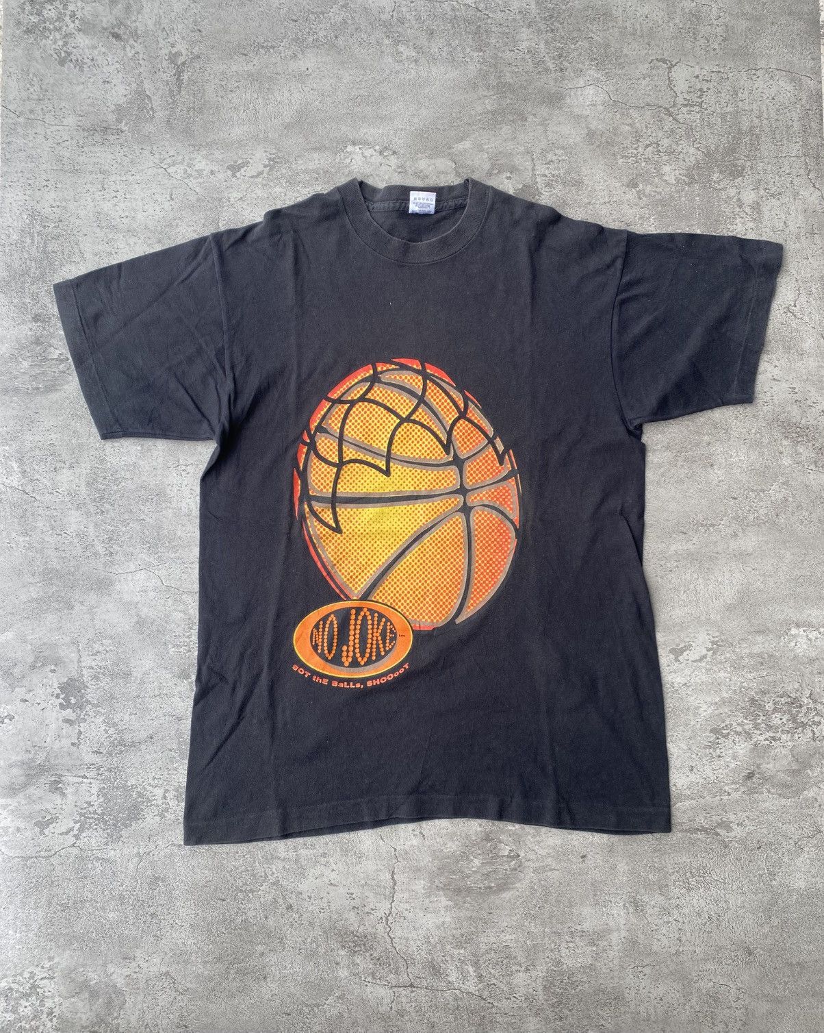 Vintage Vintage 90s No Joke Brand Basketball Style Streetwear Tee Size US L / EU 52-54 / 3 - 1 Thumbnail