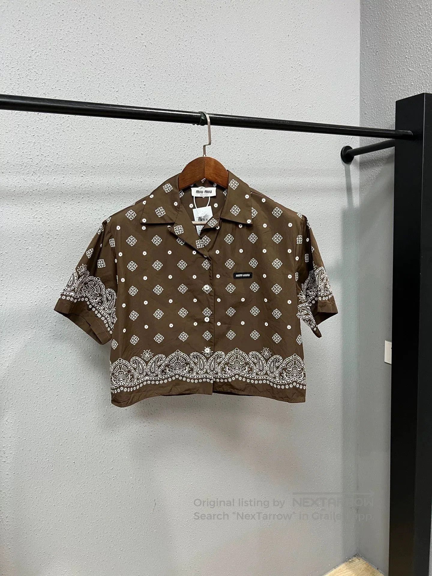 new ethnic style cropped shirt.
