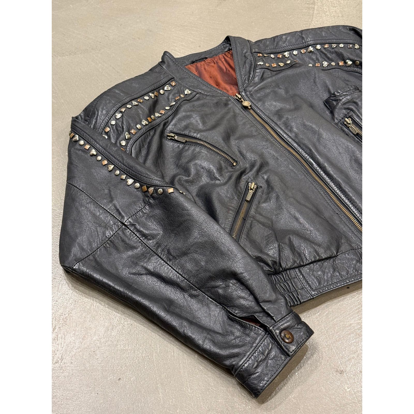 Versace 1990s GIANNI Versace "Playboy" studded leather bomber jacket Size M / US 6-8 / IT 42-44 - 3 Thumbnail