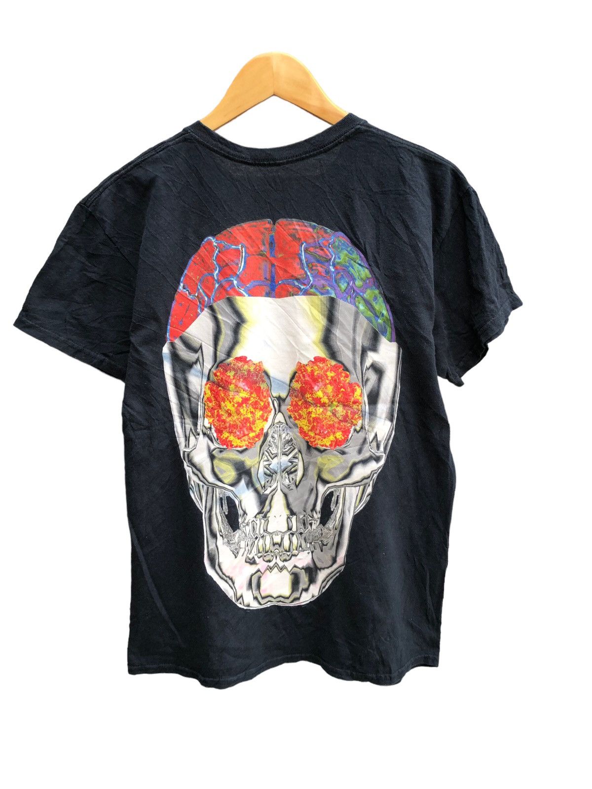 Travis Scott Travis Scott Birds Eye View Metallic Skull Backhit Tee Size US M / EU 48-50 / 2 - 1 Thumbnail
