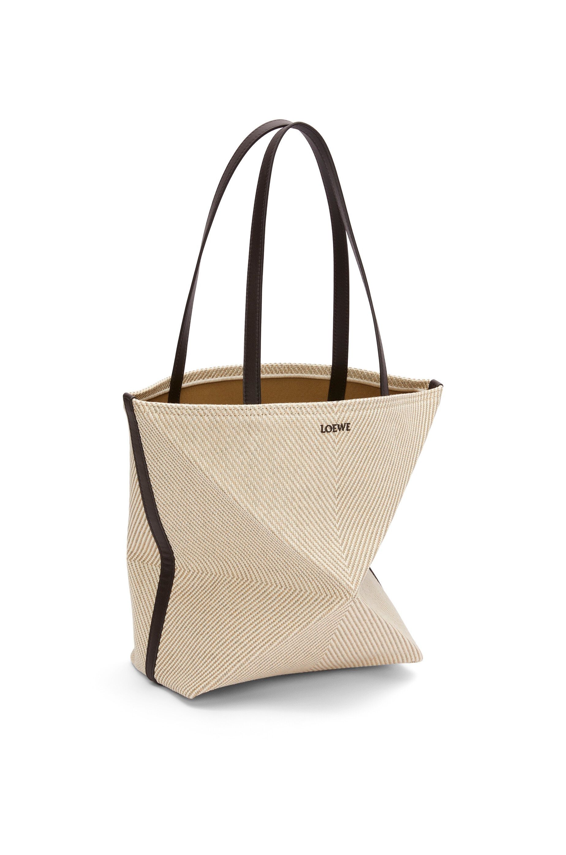 Loewe o1in1g0426 Size:OS/ Medium Puzzle Fold Tote Bag Ecru/Natural Size ONE SIZE - 2 Thumbnail