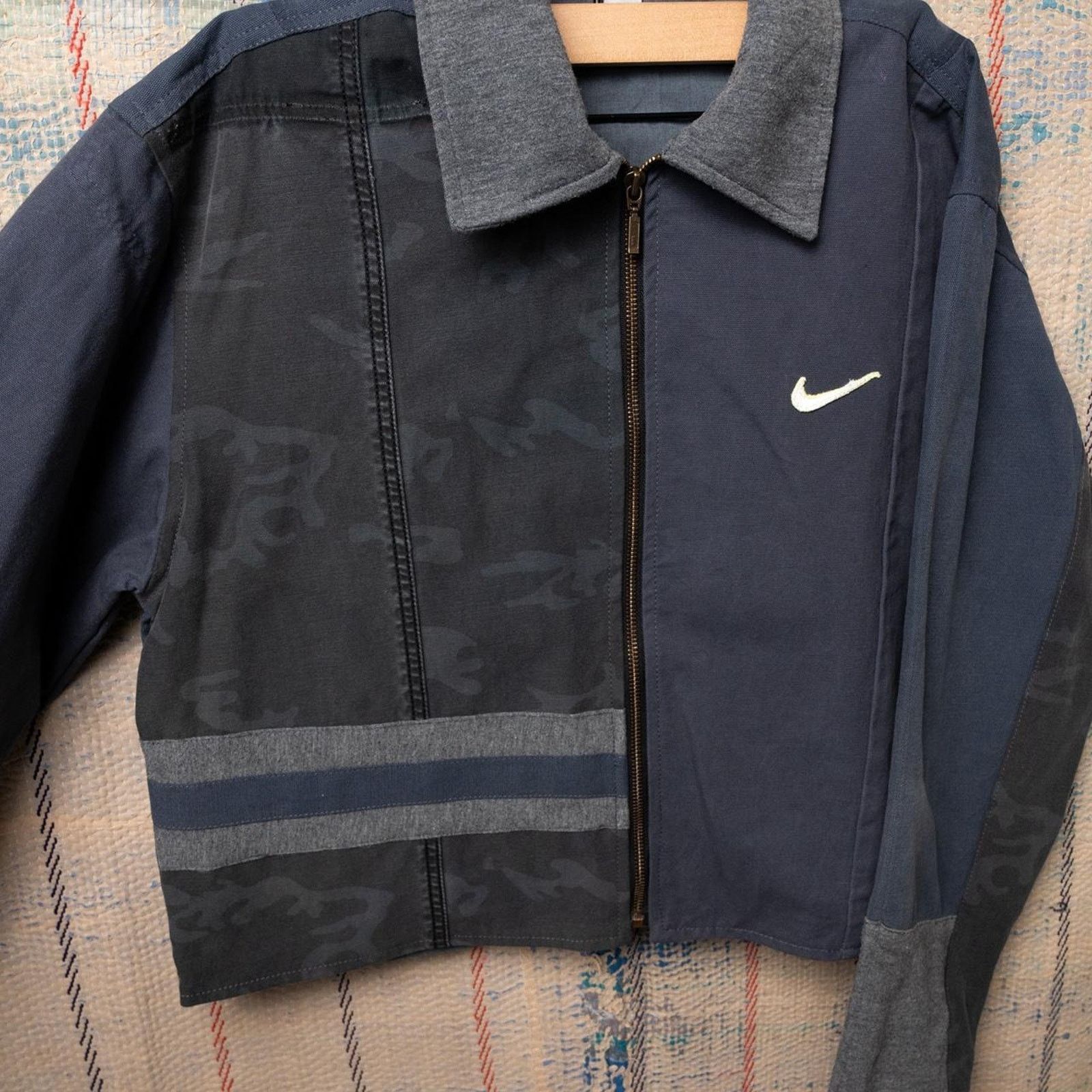 Nike Custom Upcycled cropped nike jacket size Size US L / EU 52-54 / 3 - 3 Thumbnail