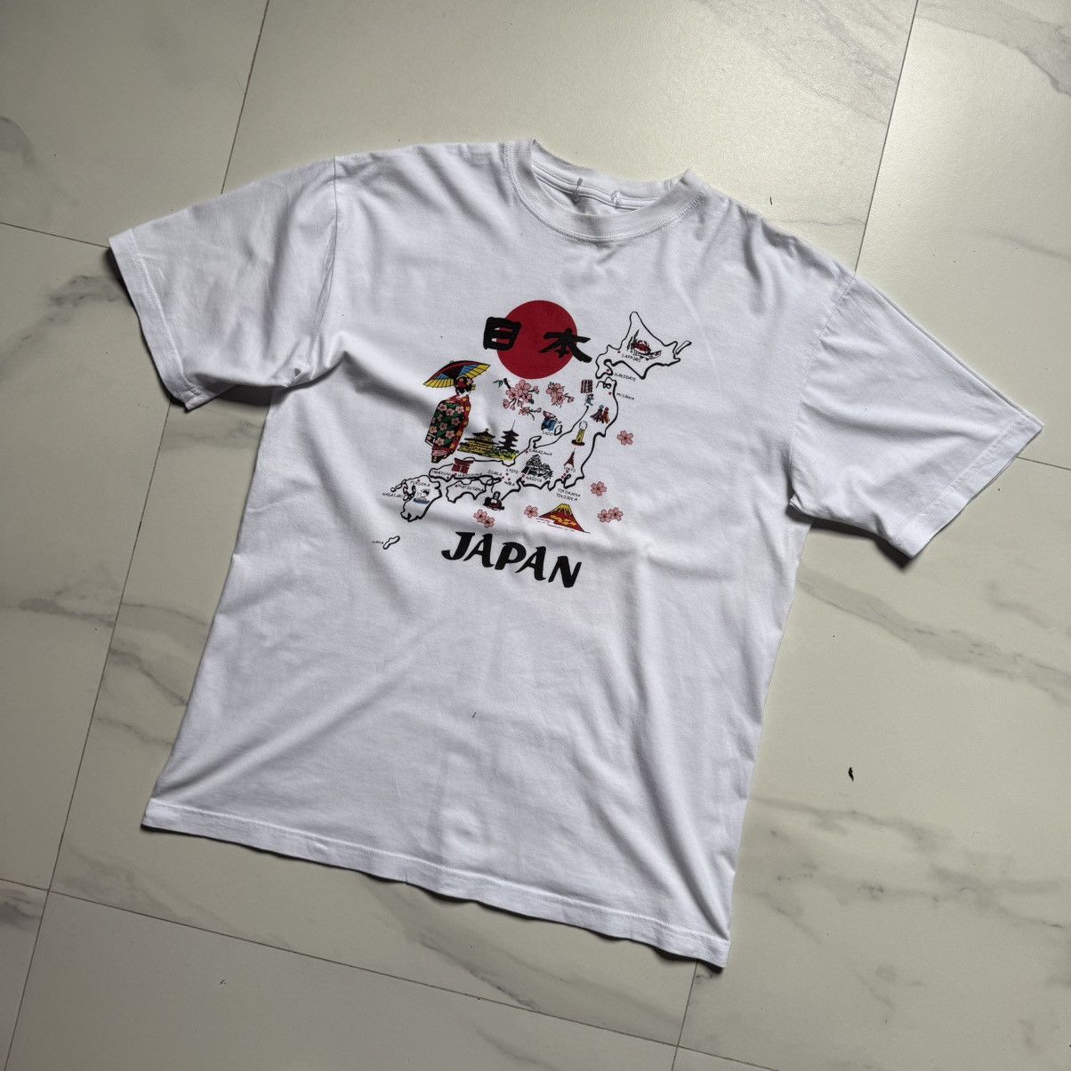 Japanese Brand Vintage Y2K Japan Cultural Map Tee Size US M / EU 48-50 / 2 - 3 Thumbnail