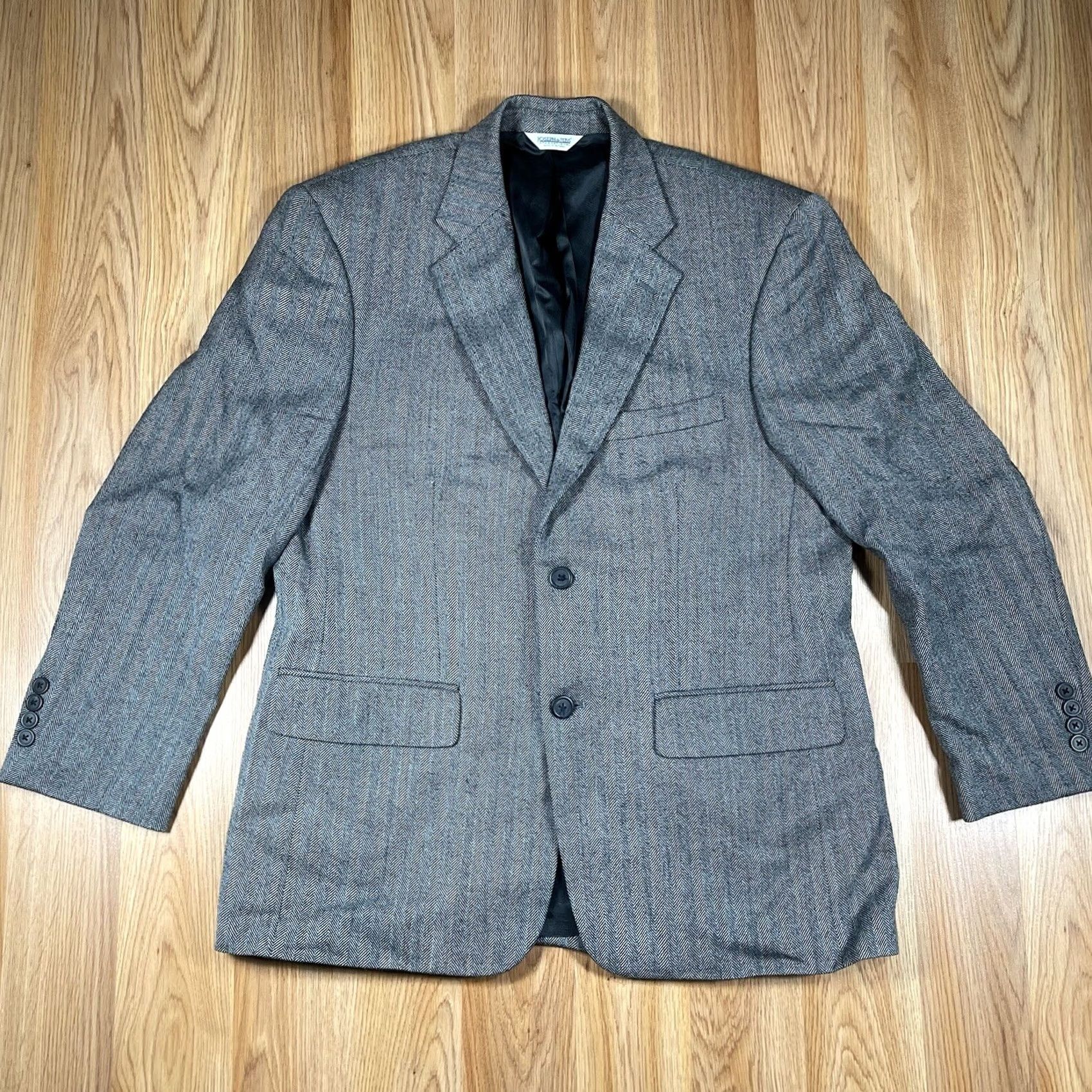 Joseph VINTAGE Joseph & Feiss Gray Sport Coat 100% Lambswool Blazer 2 Button Jacket Men’s Sz 42 Size 42R - 2 Thumbnail
