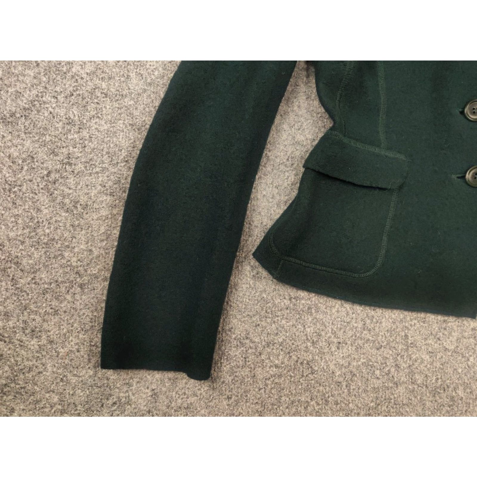 Aspesi A Alberto Aspesi Design green wool button-up Pocket Blazer Womens Jacket Size M / US 6-8 / IT 42-44 - 4 Thumbnail