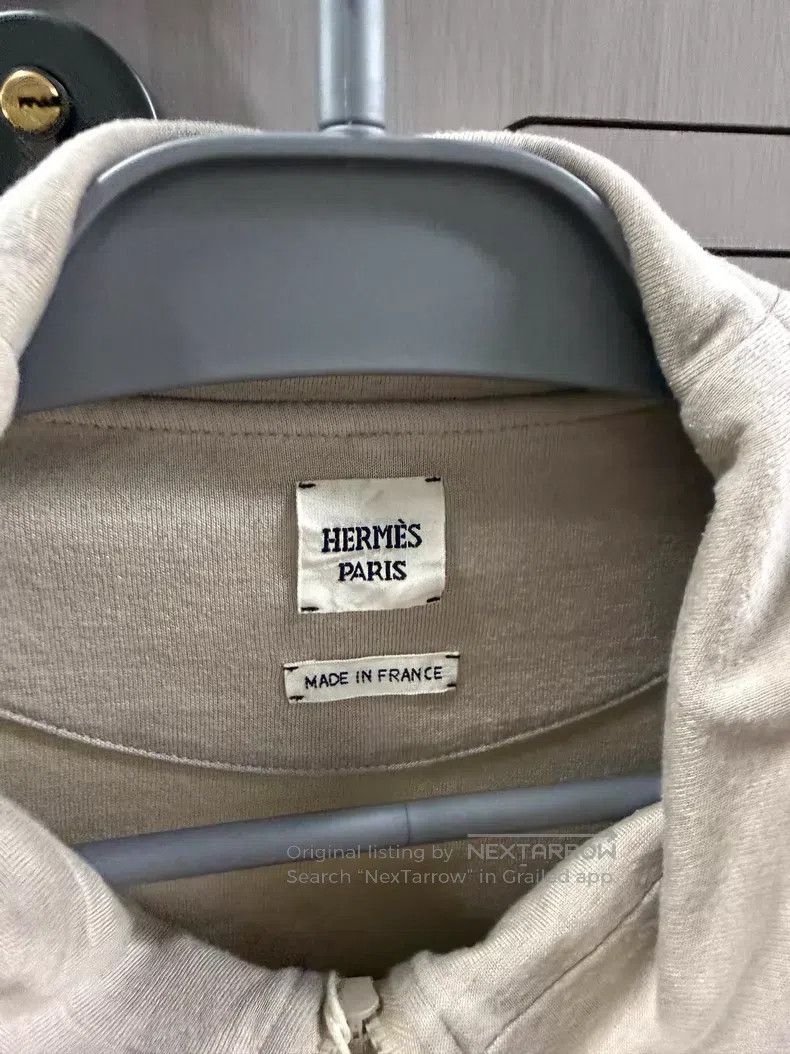 Hermes Hermes Logo Print Zipper Jacket - Cotton Size XS / US 0-2 / IT 36-38 - 4 Thumbnail