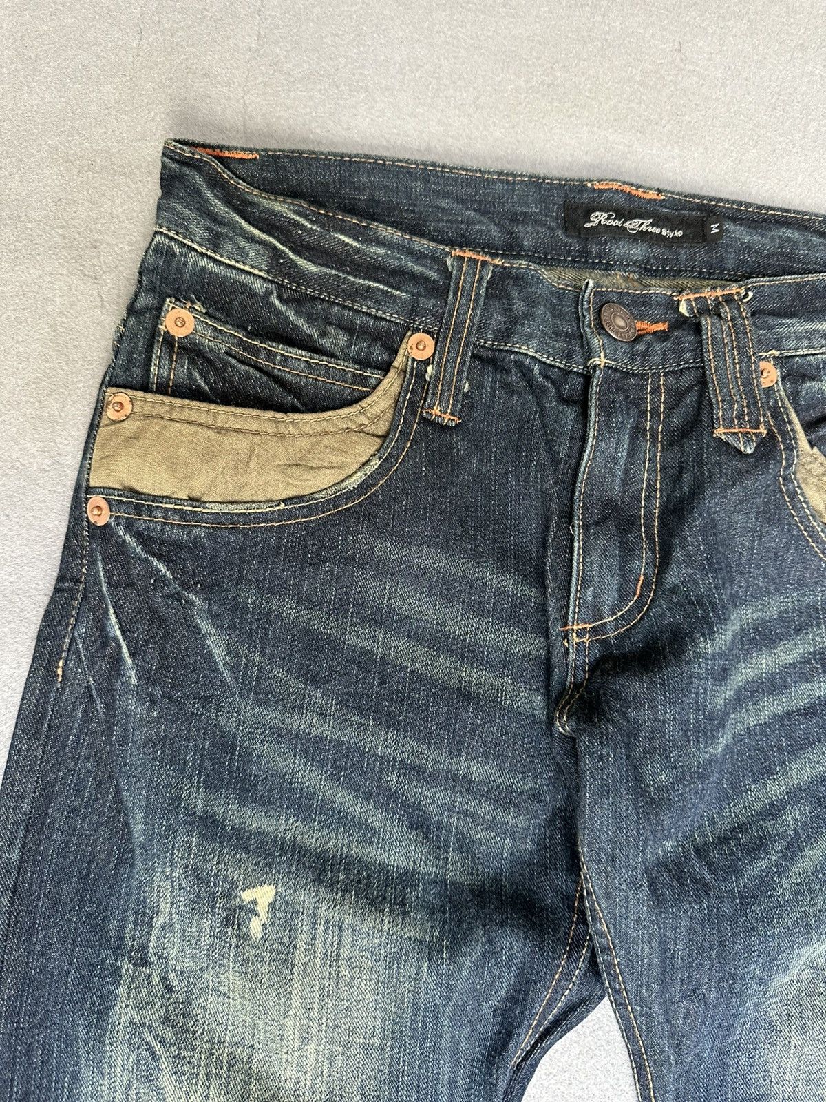 Japanese Brand FLARE Root Three Design Denim Size US 30 / EU 46 - 9 Thumbnail