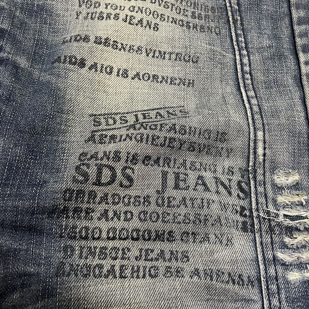 If Six Was Nine × Japanese Brand × Le Grande Bleu (L.G.B.) 🇯🇵 TSL JEANS POEM DISTRESSED DENIM PANTS Size US 35 - 19 Thumbnail