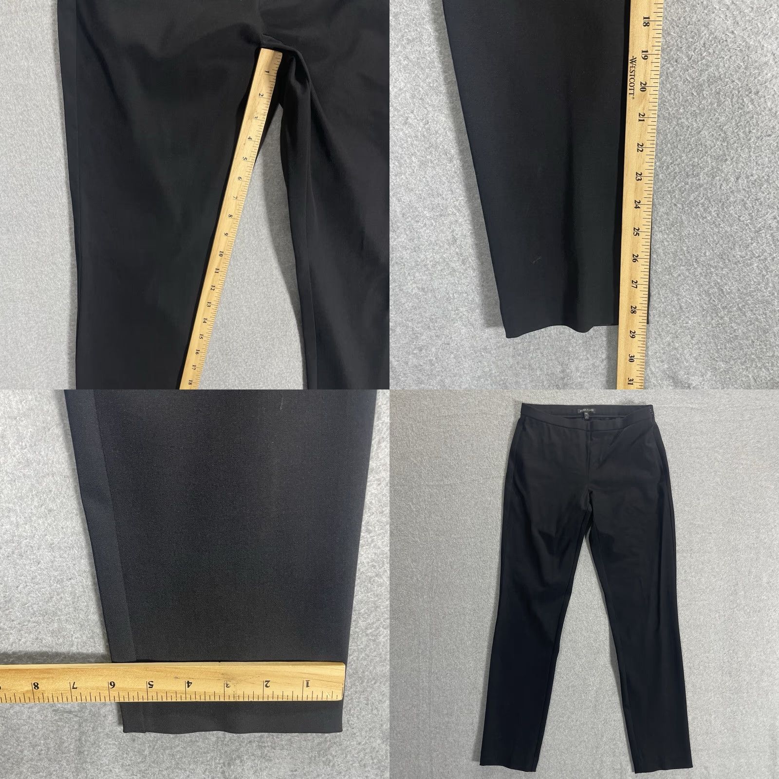 Eileen Fisher VINTAGE Eileen Fisher Pants Size 2 Stretch Ankle Straight Womens Black Made In USA Zip Size 26" / US 2 / IT 38 - 9 Thumbnail