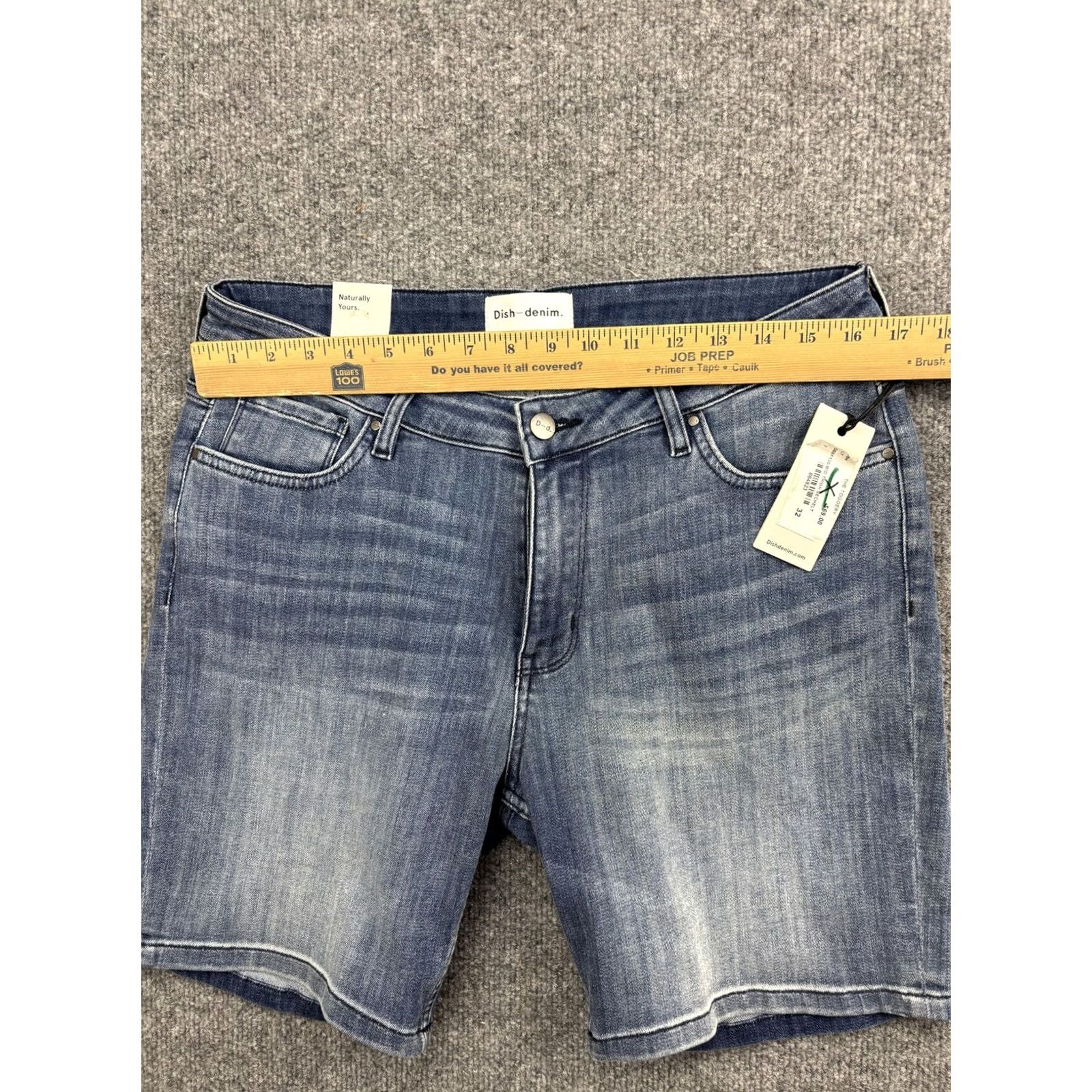 Denime Dish Denim Shorts Mens 32 Blue Adaptive Denim Stretch 5 Pocket Bermuda Medium Wash Size US 32 / EU 48 - 3 Thumbnail