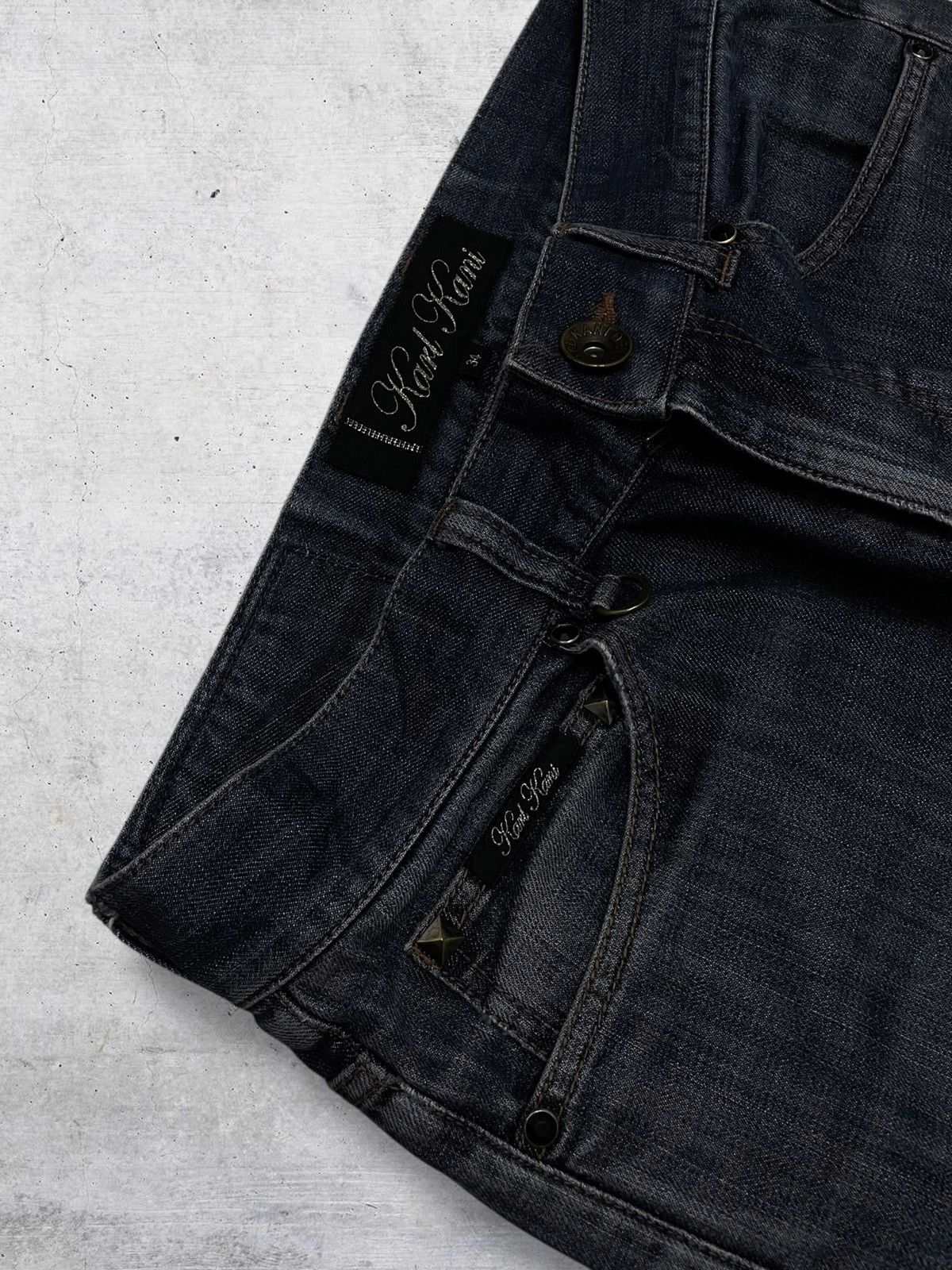 Karl Kani VINTAGE KARL KANI 90S OG DESIGNER STREETWEAR INDIGO DENIM Size US 33 - 8 Thumbnail