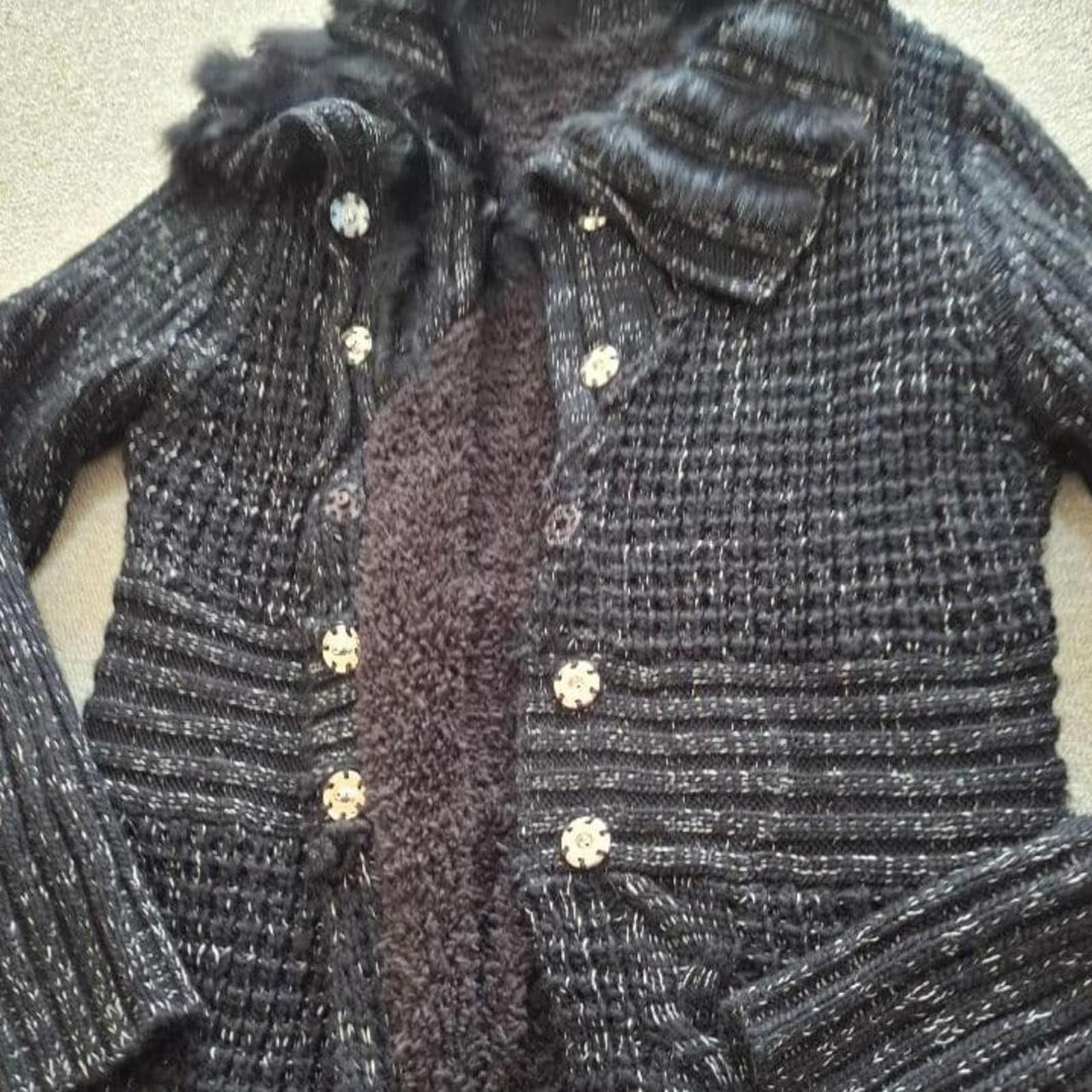 Other Real rabbit fur whimsy goth boho vintage black long cardigan Size XS / US 0-2 / IT 36-38 - 4 Thumbnail