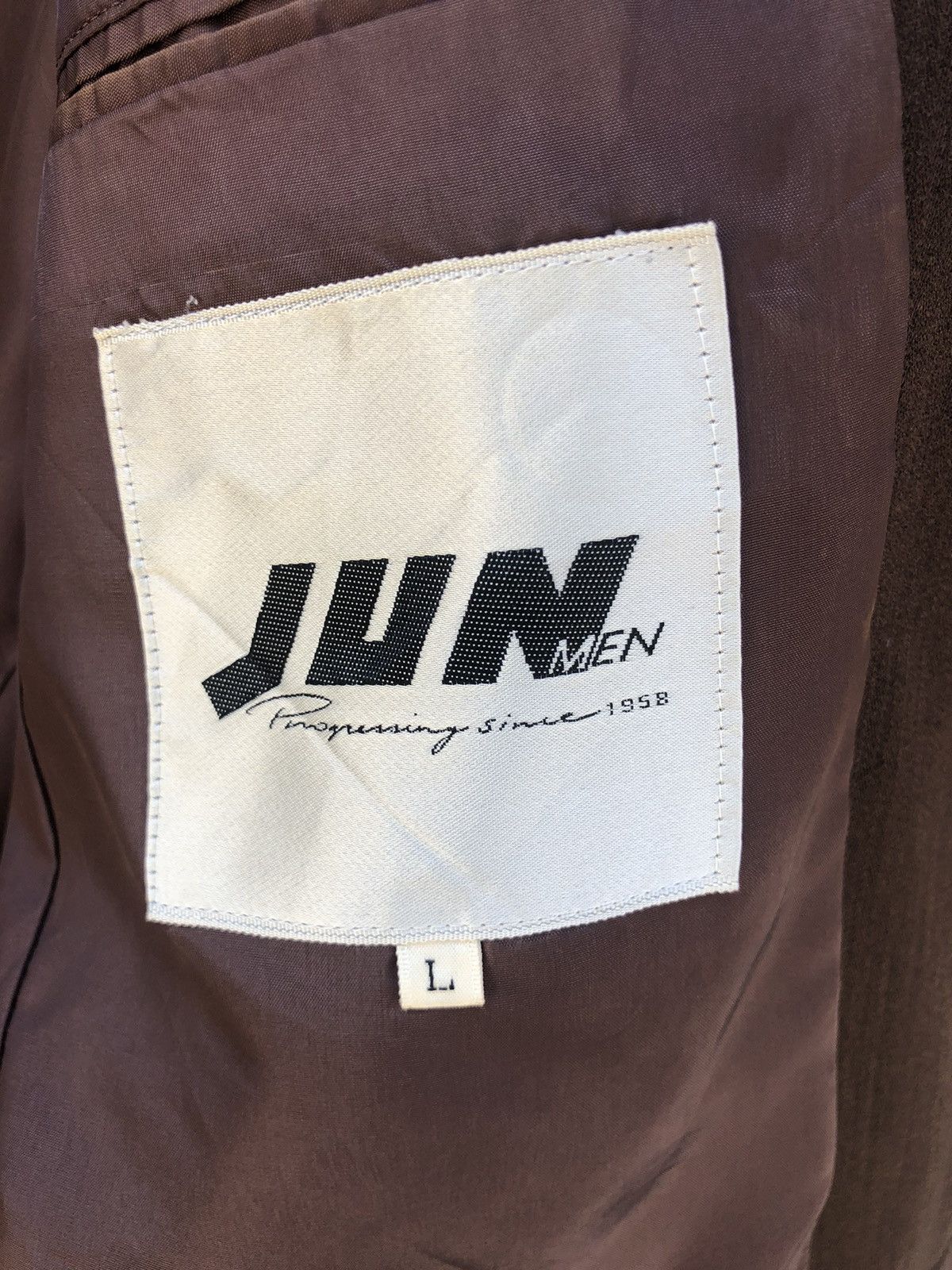 Japanese Brand Vintage Jun Men Brown Blazer’s Jacket Size US L / EU 52-54 / 3 - 9 Thumbnail
