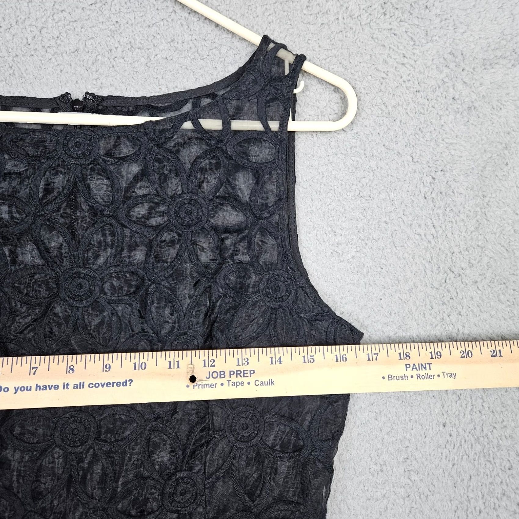 BB Dakota BB DAKOTA Women's Black Floral Lace Dress Sleeveless Round Neck Size 8 Holiday, Casual, A-Line, Polyester, Lace, Above the knee, Regular, Women Size M / US 6-8 / IT 42-44 - 2 Thumbnail