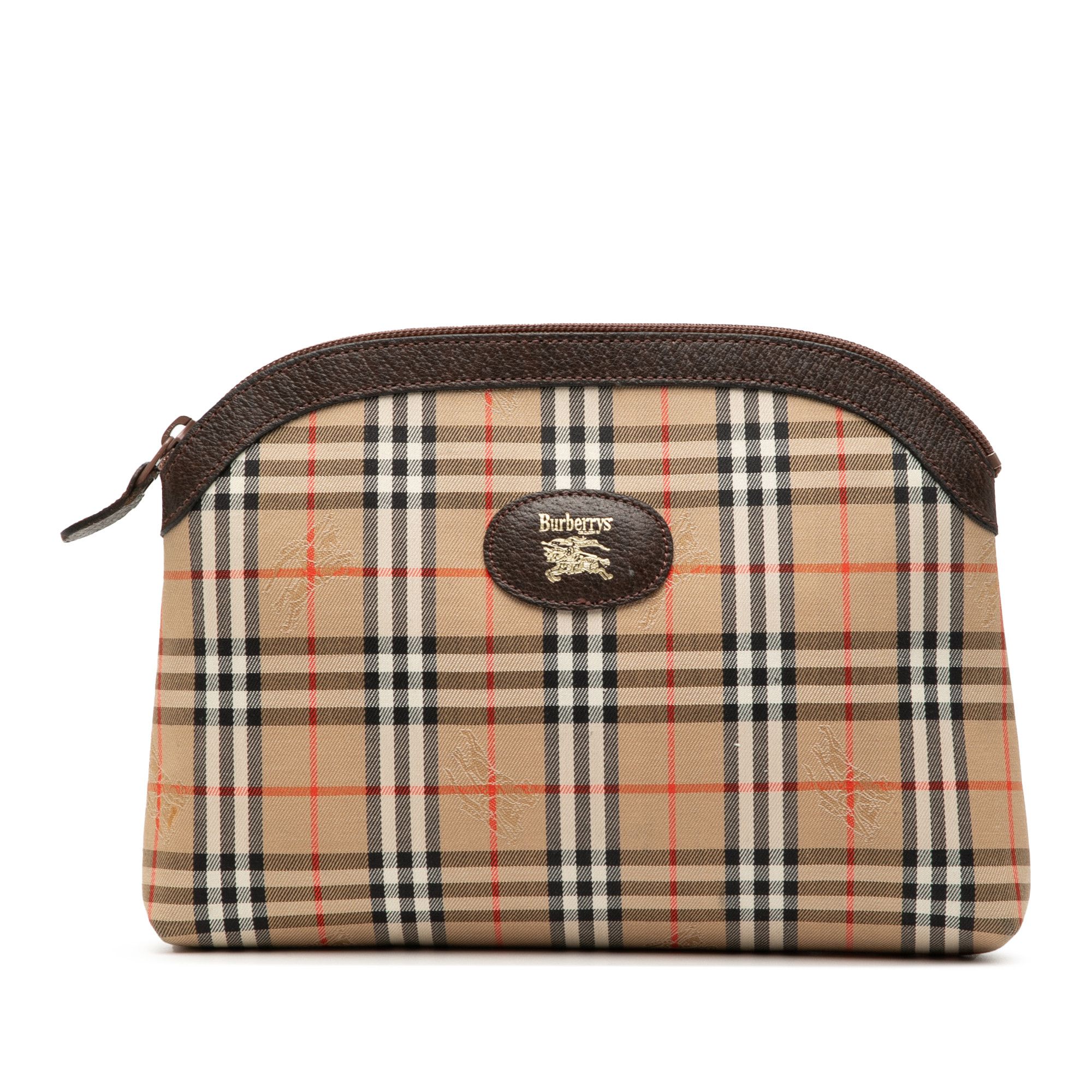 Burberry Burberry Haymarket Check Canvas Clutch Size ONE SIZE - 1 Thumbnail