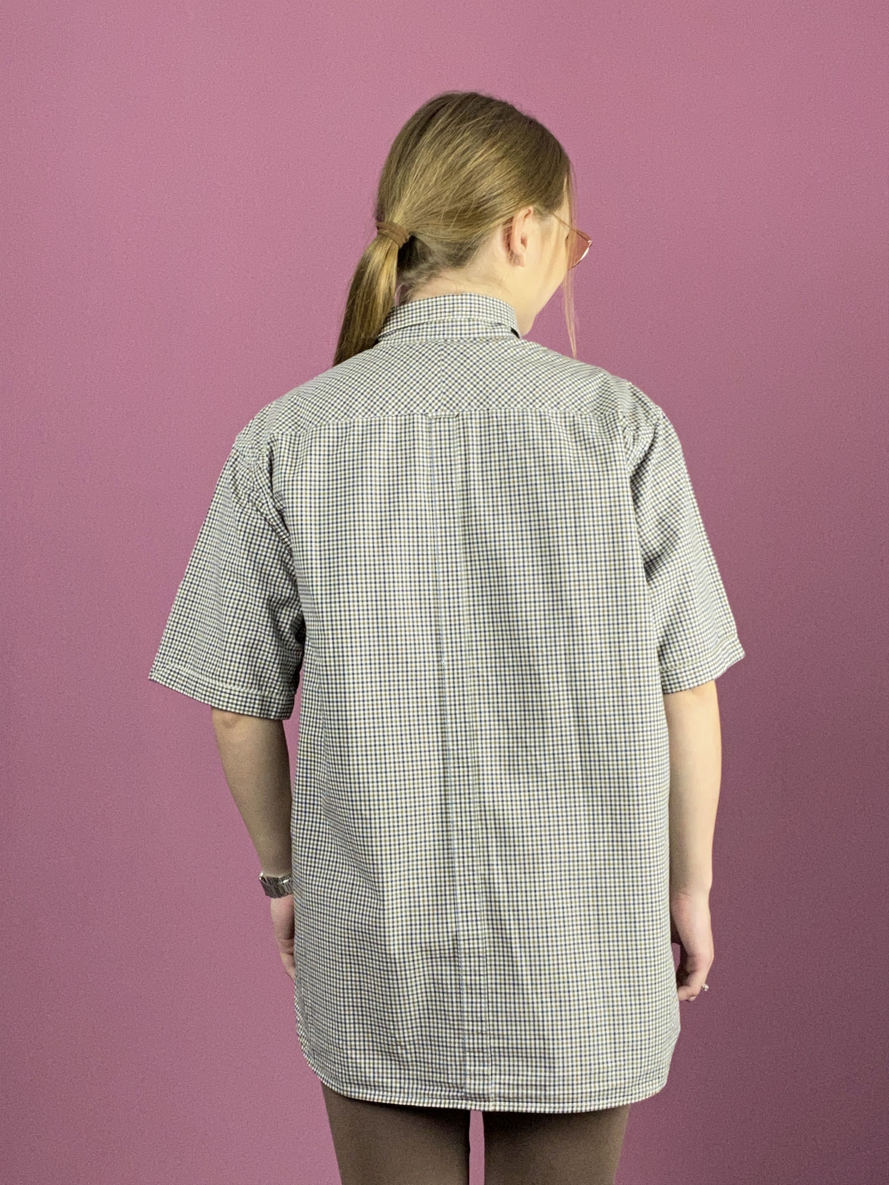 Fred Perry × Vintage Fred Perry Vintage Women's Short Sleeve Check Shirt - XL Size XL / US 12-14 / IT 48-50 - 3 Thumbnail