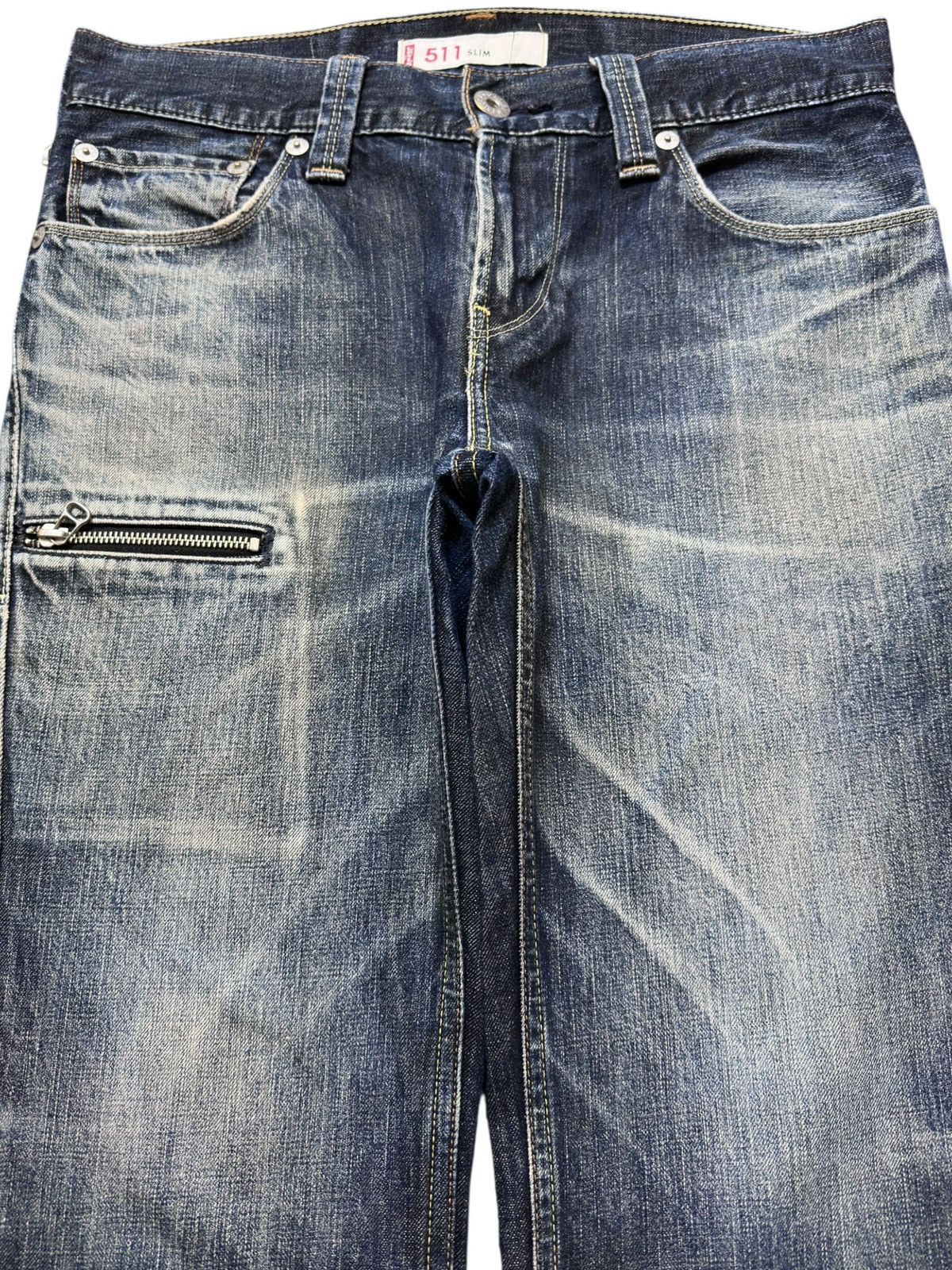Levi's Vintage Clothing Vintage Levi’s 511 Mudwash Studded Zipper Denim Size US 32 / EU 48 - 2 Thumbnail