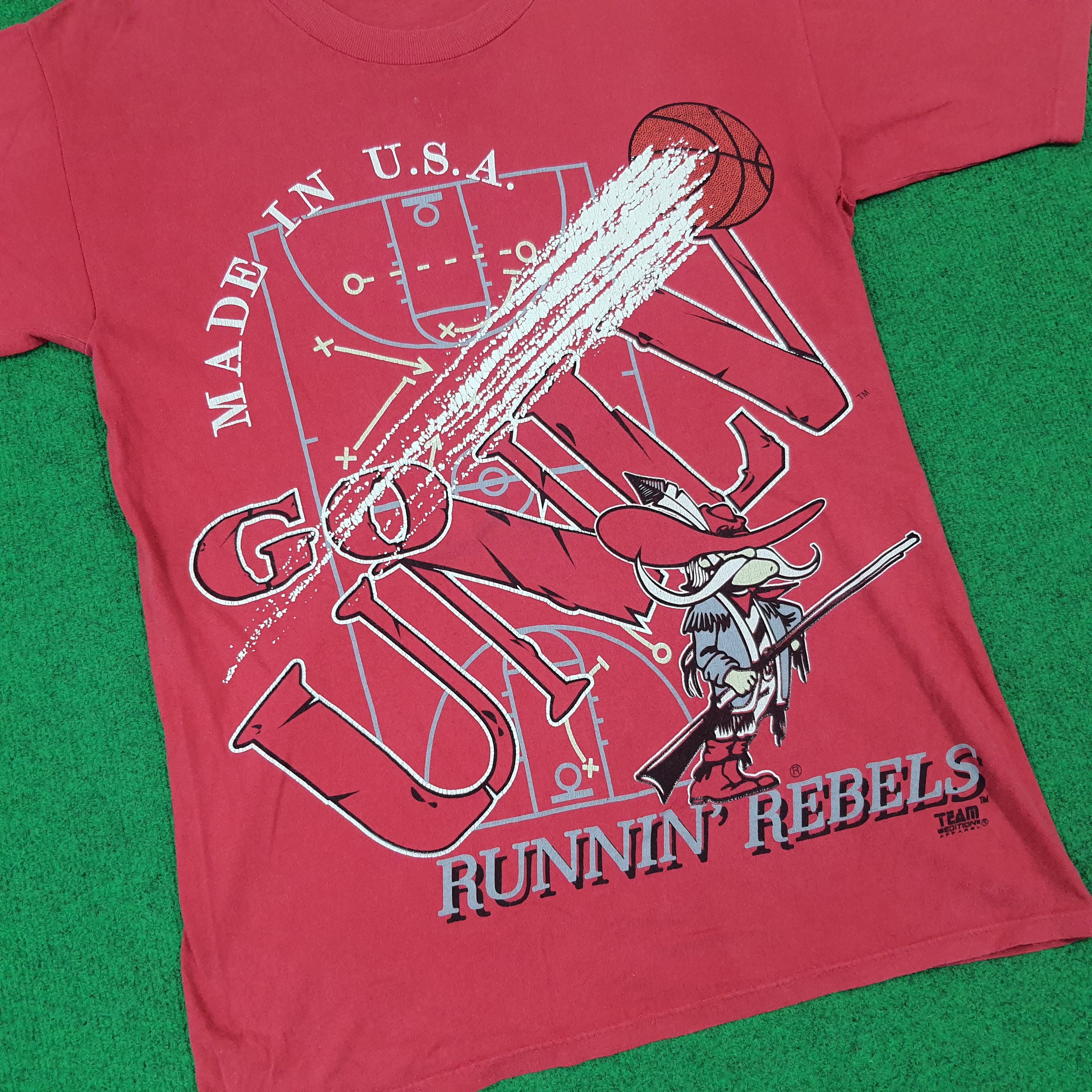 Vintage Vintage 90s UNLV Runnin' Rabels Tshirt C276N66 Size US L / EU 52-54 / 3 - 2 Thumbnail