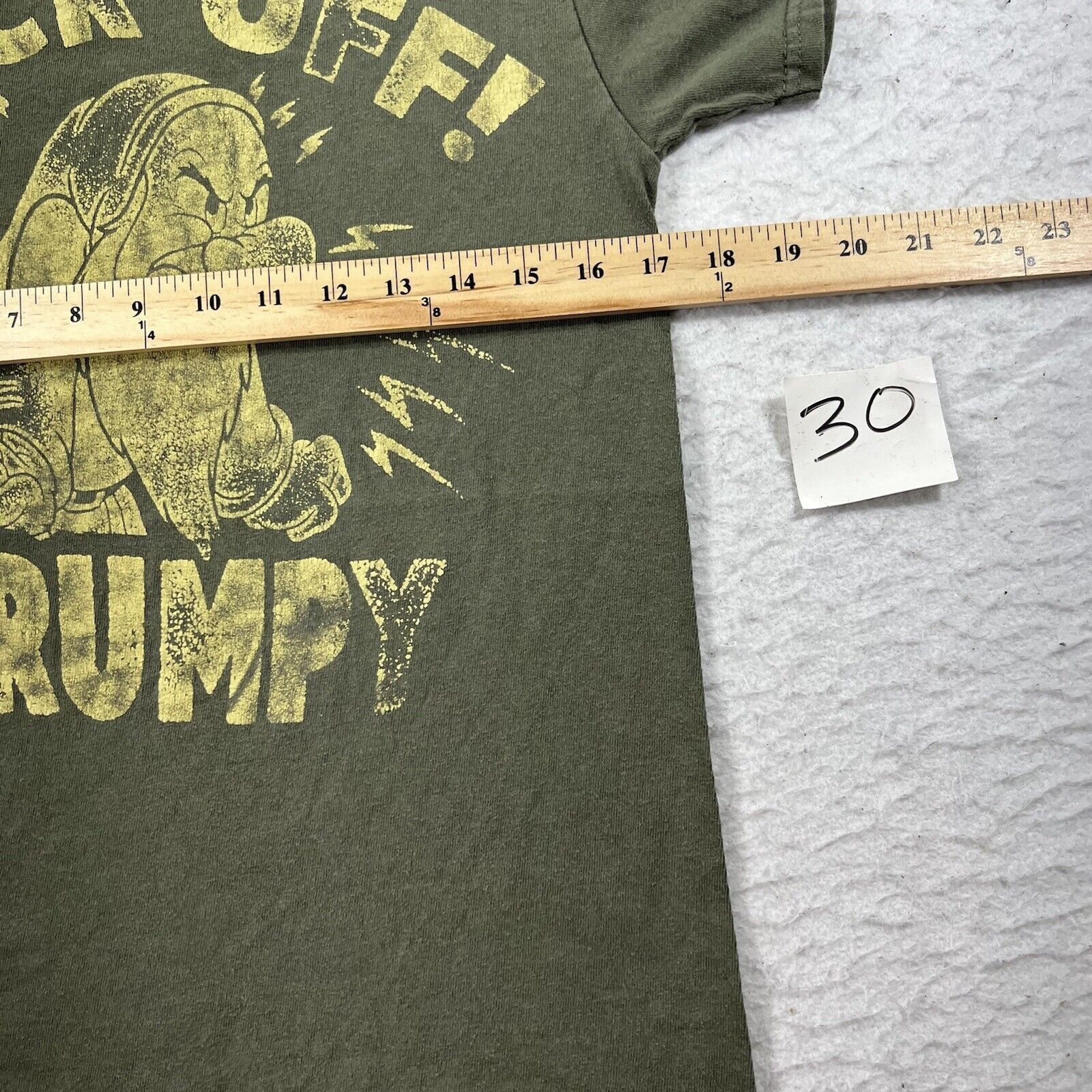 Disney Disney Back Off I'm Grumpy Green Short Sleeve Graphic Tee Size US S / EU 44-46 / 1 - 8 Thumbnail