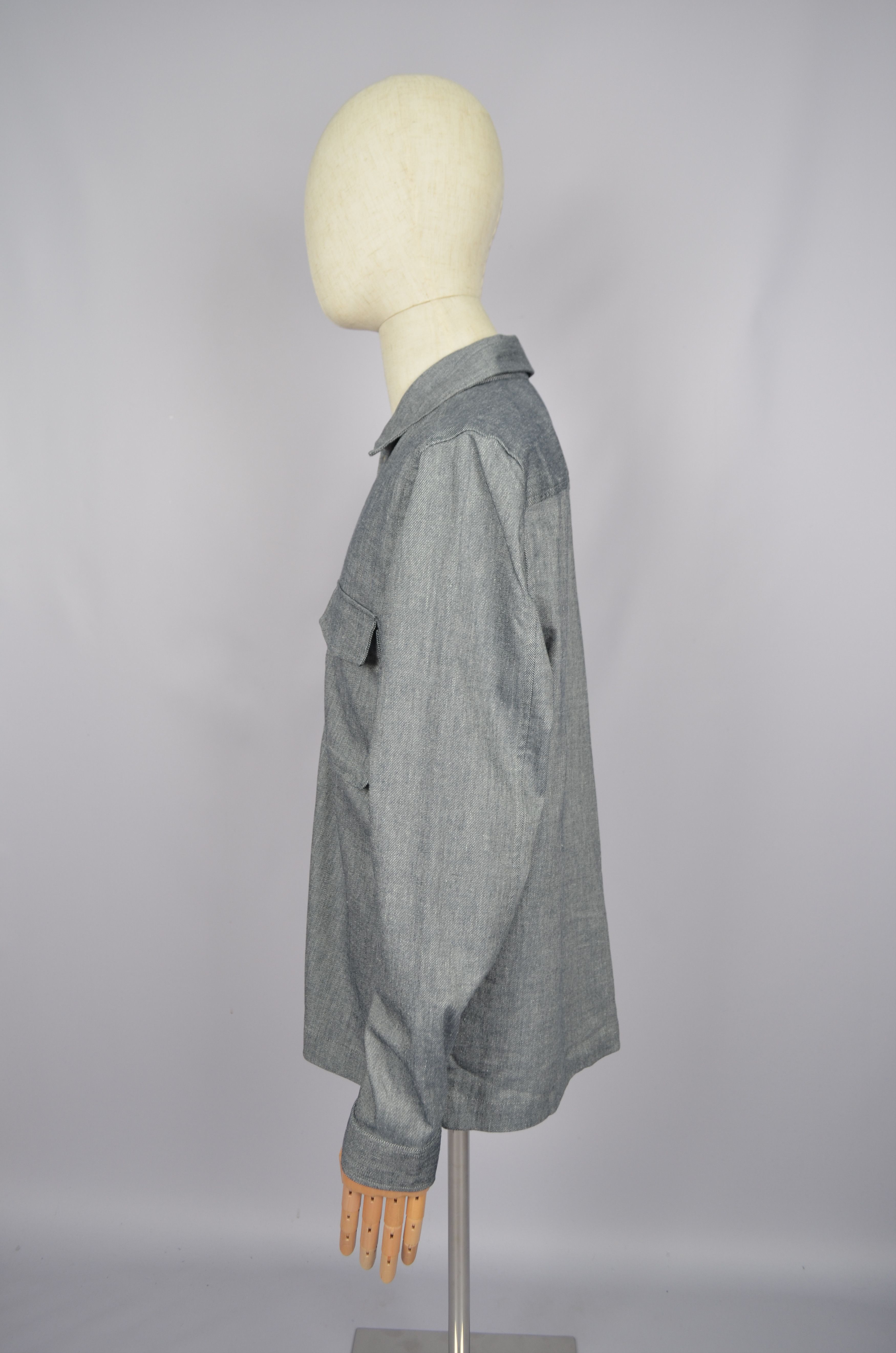 Designer × Reiss Reiss Habanero Chambray Twin Pocket Overshirt Inigo Size L Size US L / EU 52-54 / 3 - 5 Thumbnail