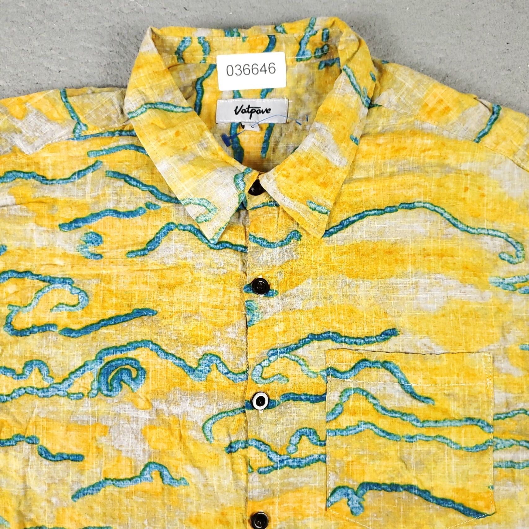 Vintage Vatpave Shirt Mens L Blue Striped Button-Up Collared Short Sleeve Casual Size US L / EU 52-54 / 3 - 2 Thumbnail