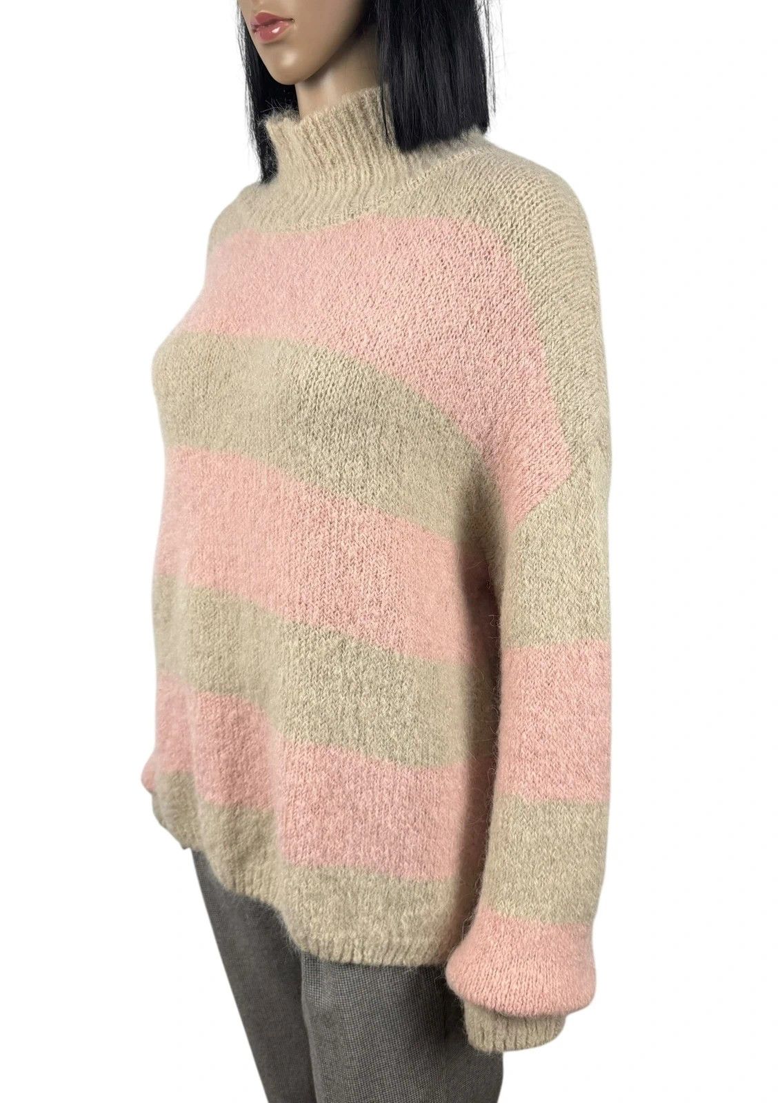 True Religion True Religion Striped Mohair Knit Sweater Mock Neck size S Size S / US 4 / IT 40 - 4 Thumbnail