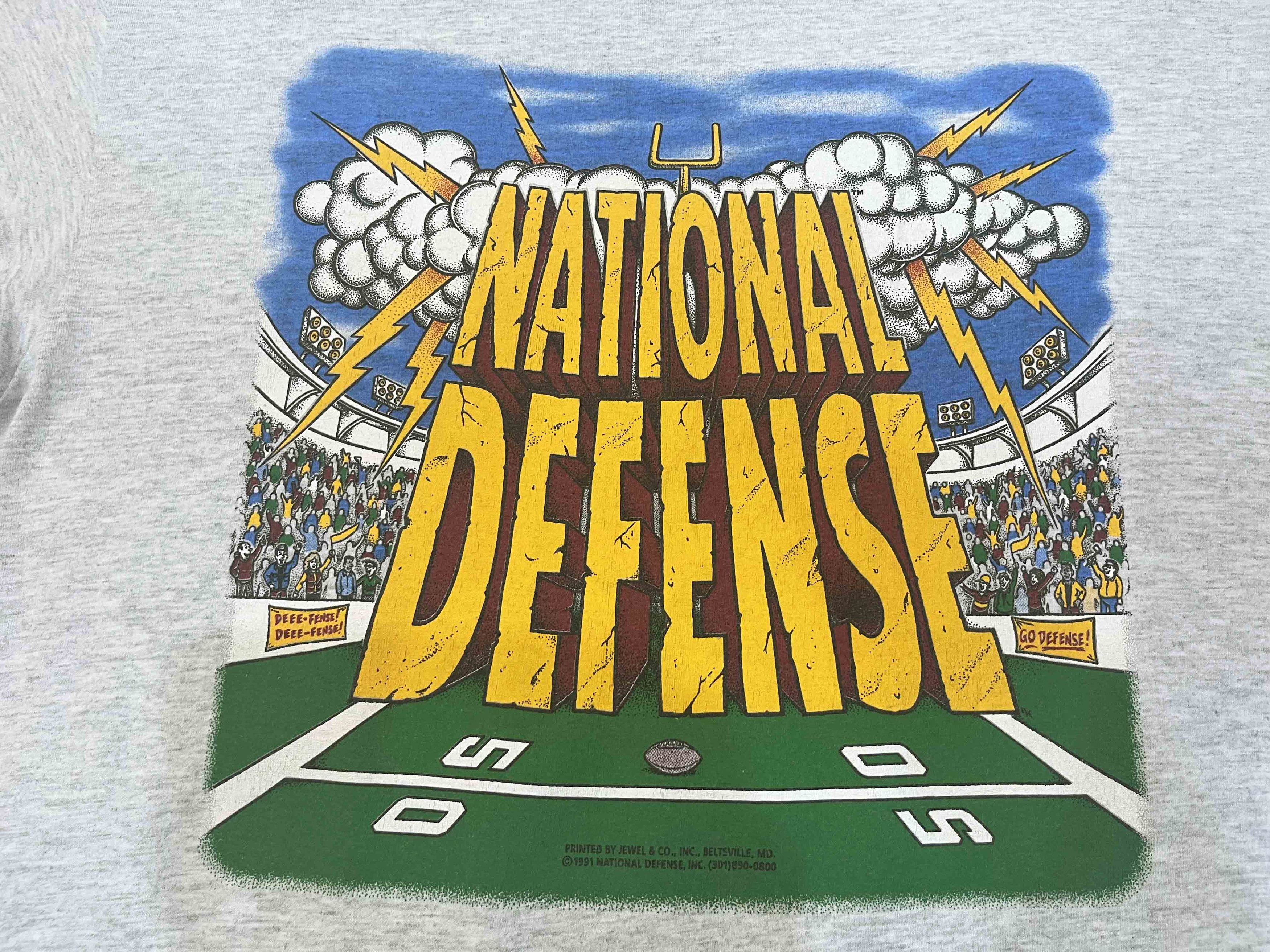 Lee × NFL × Vintage Vintage Lee 1991 National Defense Football T-Shirt Size US XL / EU 56 / 4 - 2 Thumbnail