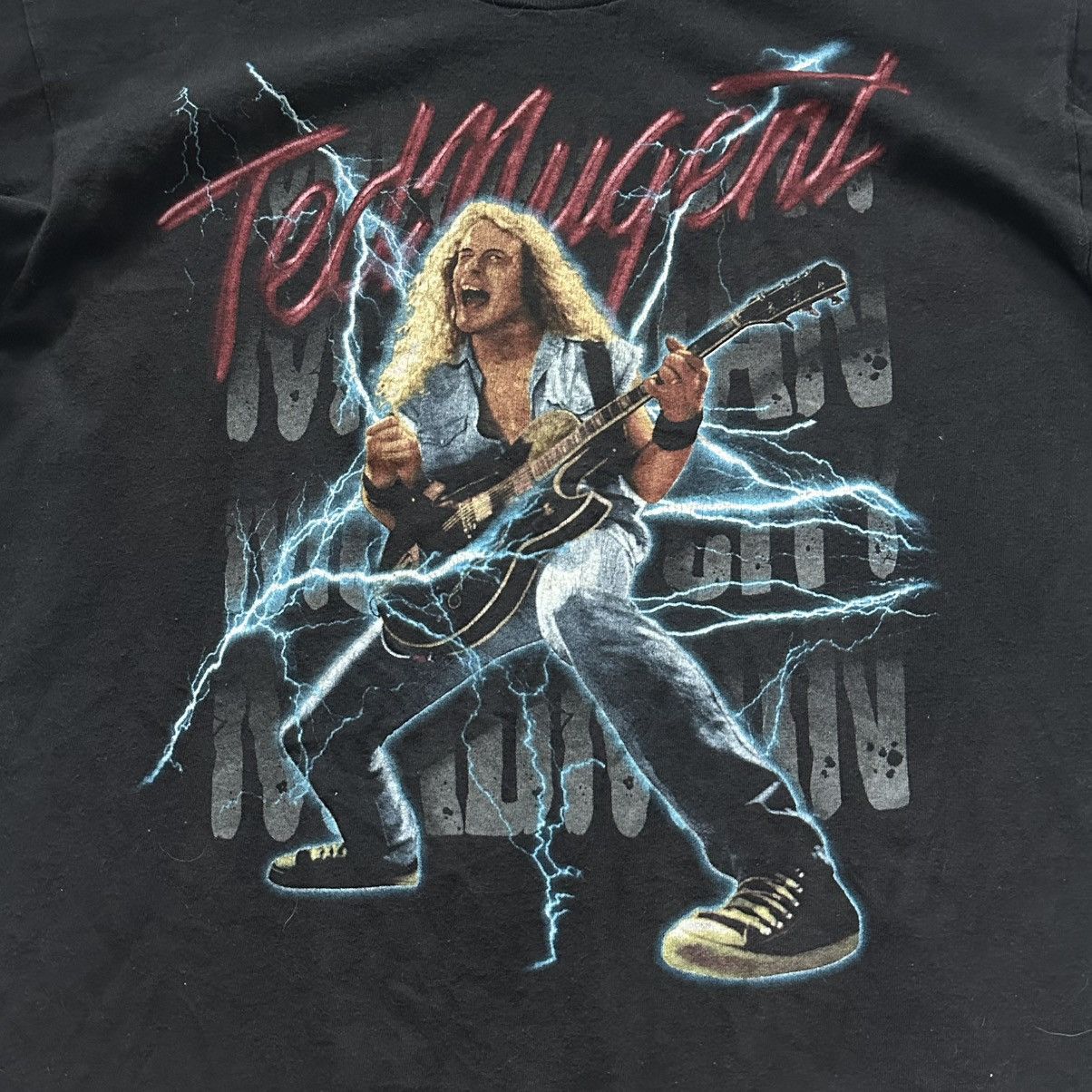 Vintage vintage ted nugent allsport bandtee Size US M / EU 48-50 / 2 - 2 Thumbnail