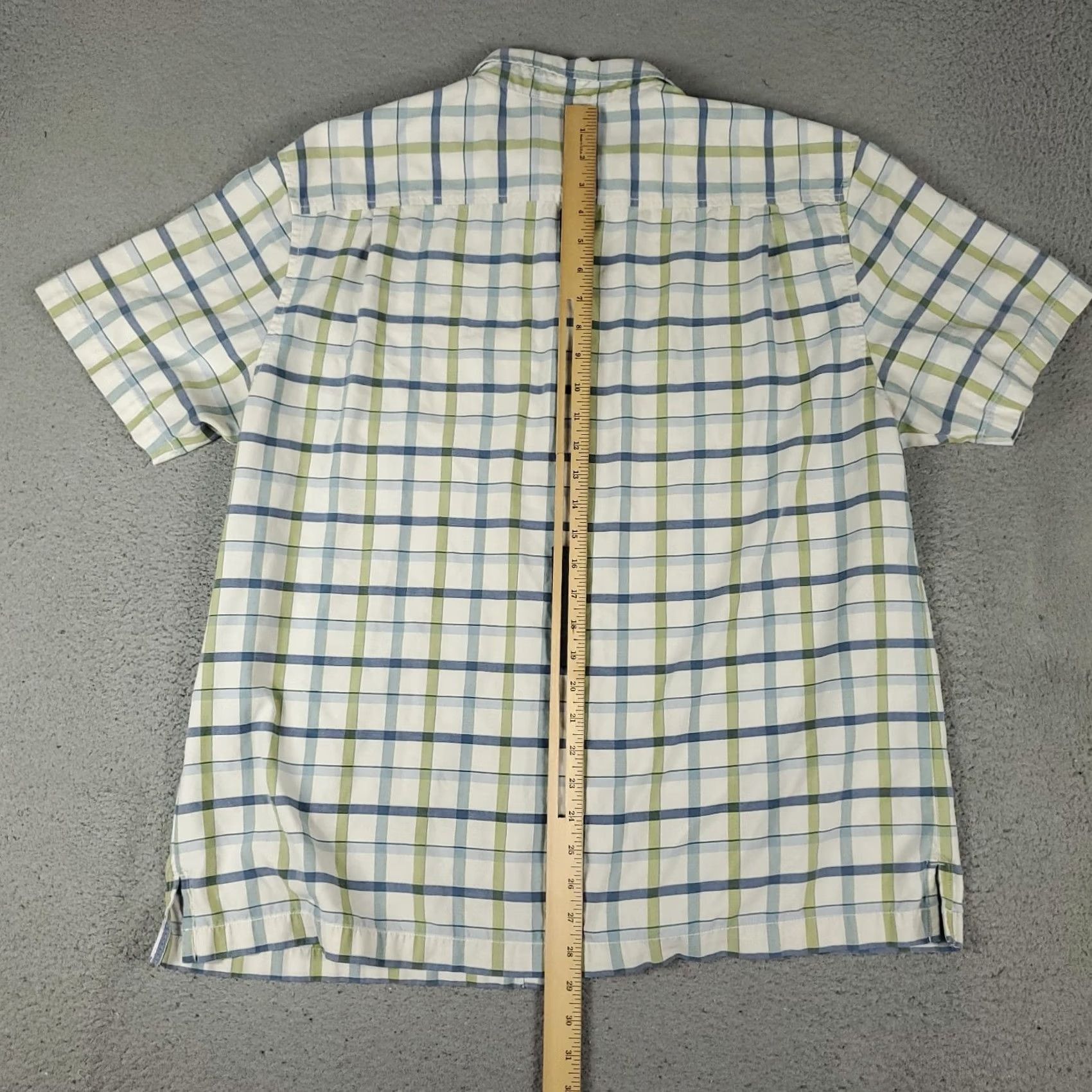 Tommy Bahama Tommy Bahama Shirt Mens XL Green Blue Plaid Silk Blend Button Up Short Sleeve Shirt Size US XL / EU 56 / 4 - 3 Thumbnail