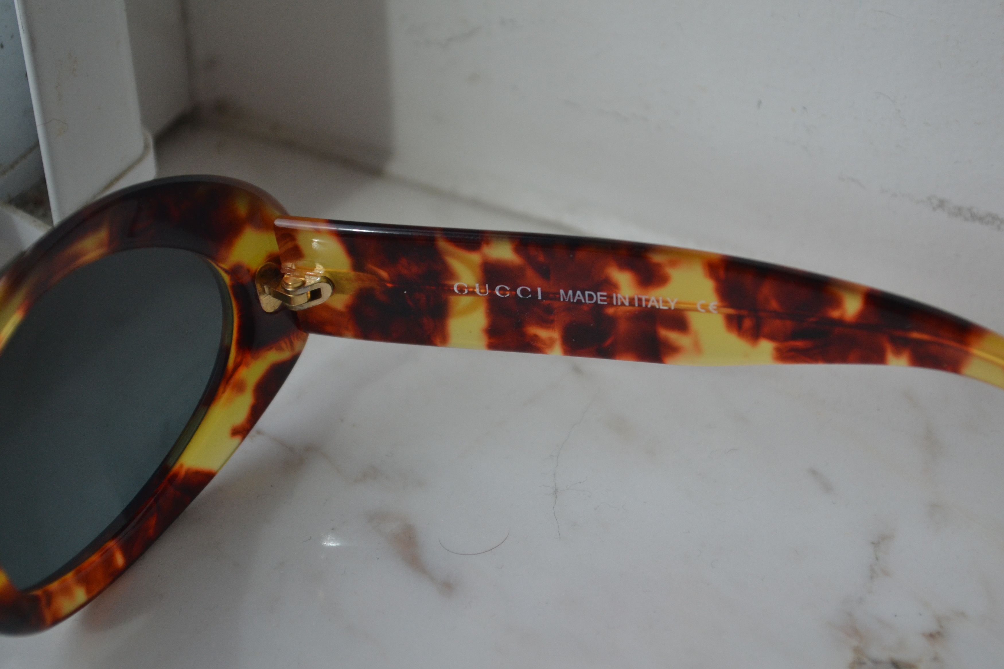 Gucci GUCCI Sunglasses Logo Oval Glasses GG 2400 Brown Tortoise Size ONE SIZE - 9 Thumbnail