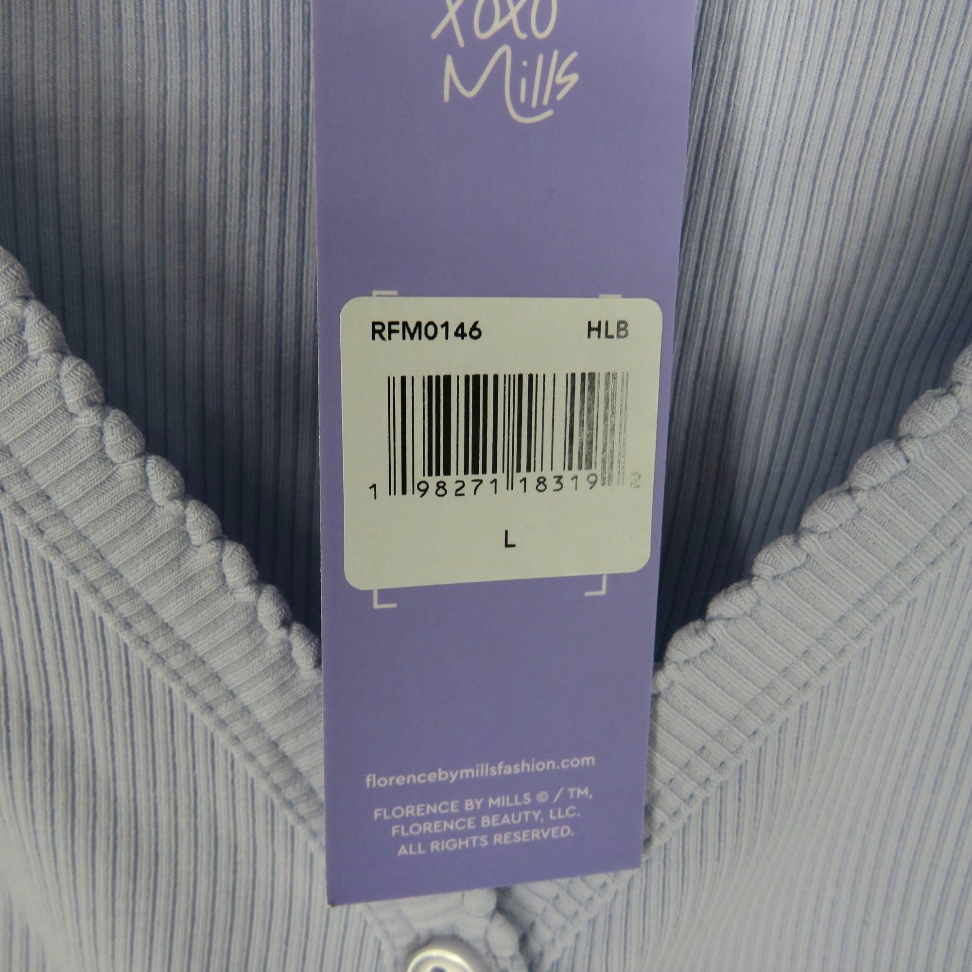 Other Florence By Mills Light Blue Ribbed Button-Up Tank Top Large Size L / US 10 / IT 46 - 3 Thumbnail